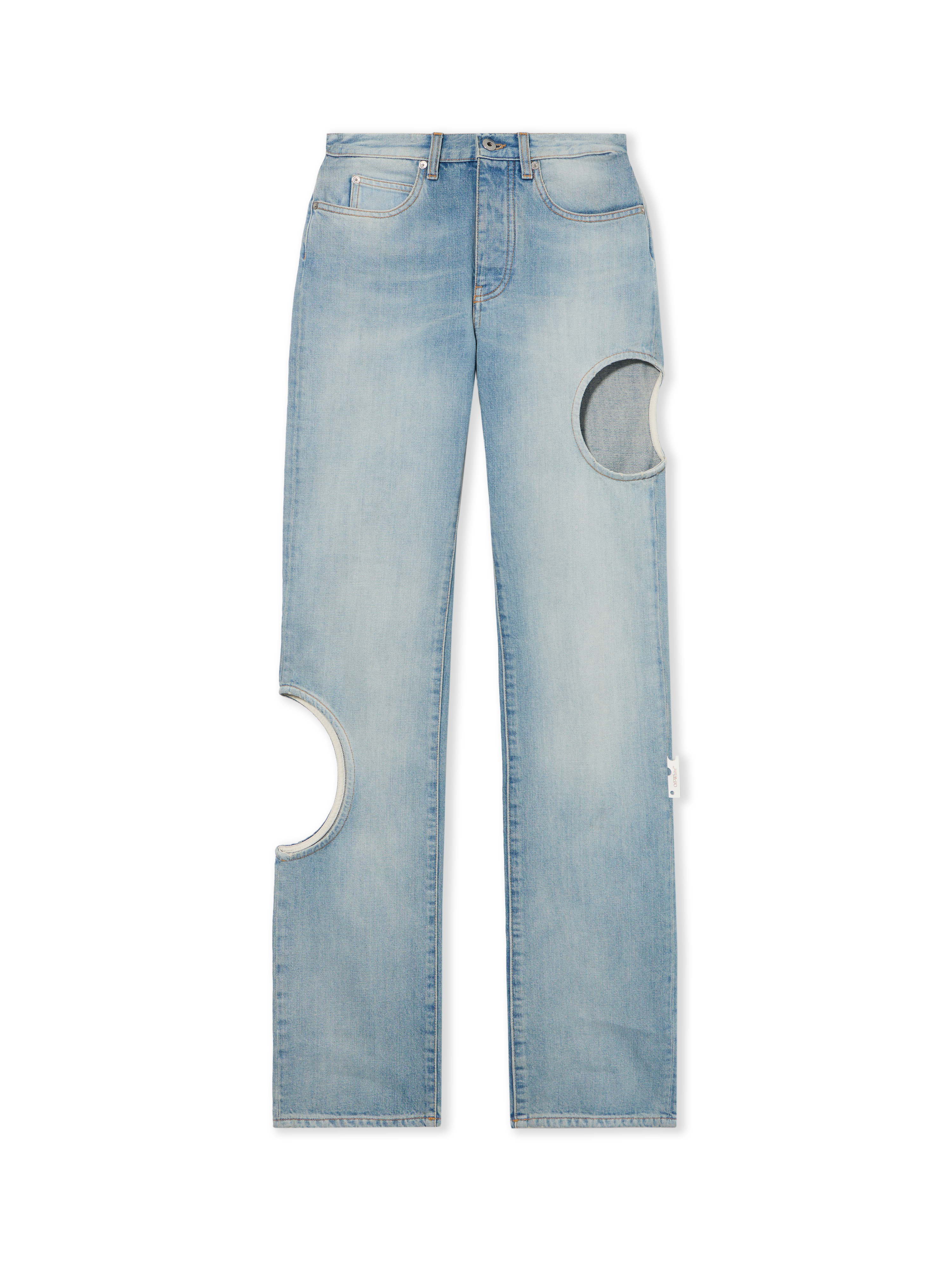 Off-white New Meteor Distressed Jeans Size 26 In Blue