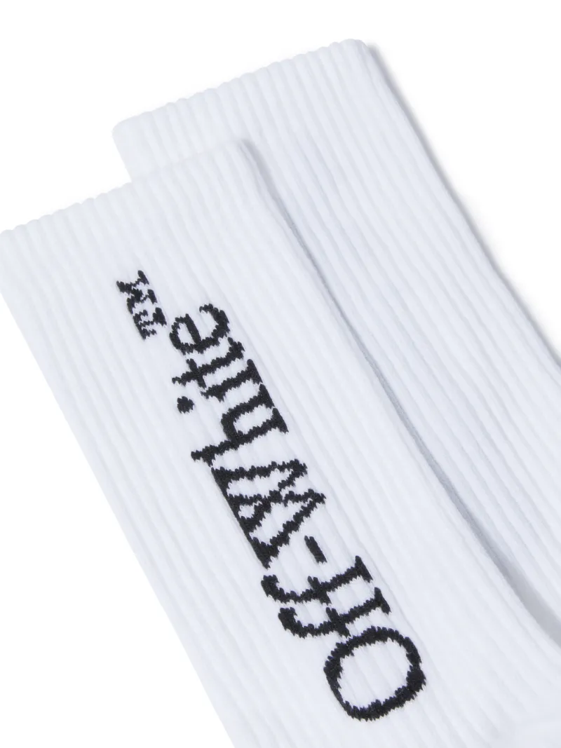 Off-white White Bookish Mid Socks In White