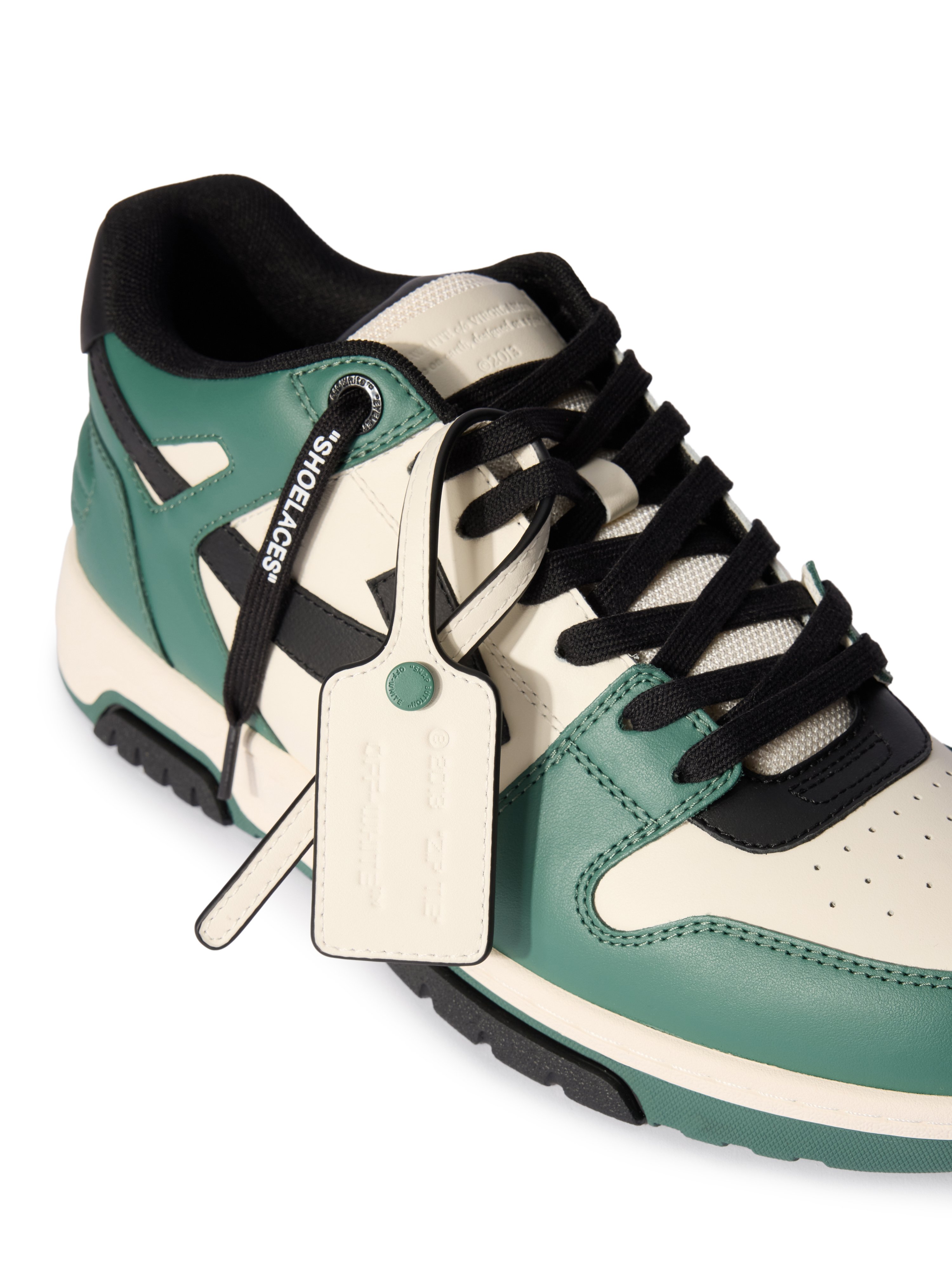 Off-white Casual Sneakers For Everyday Wear In Green