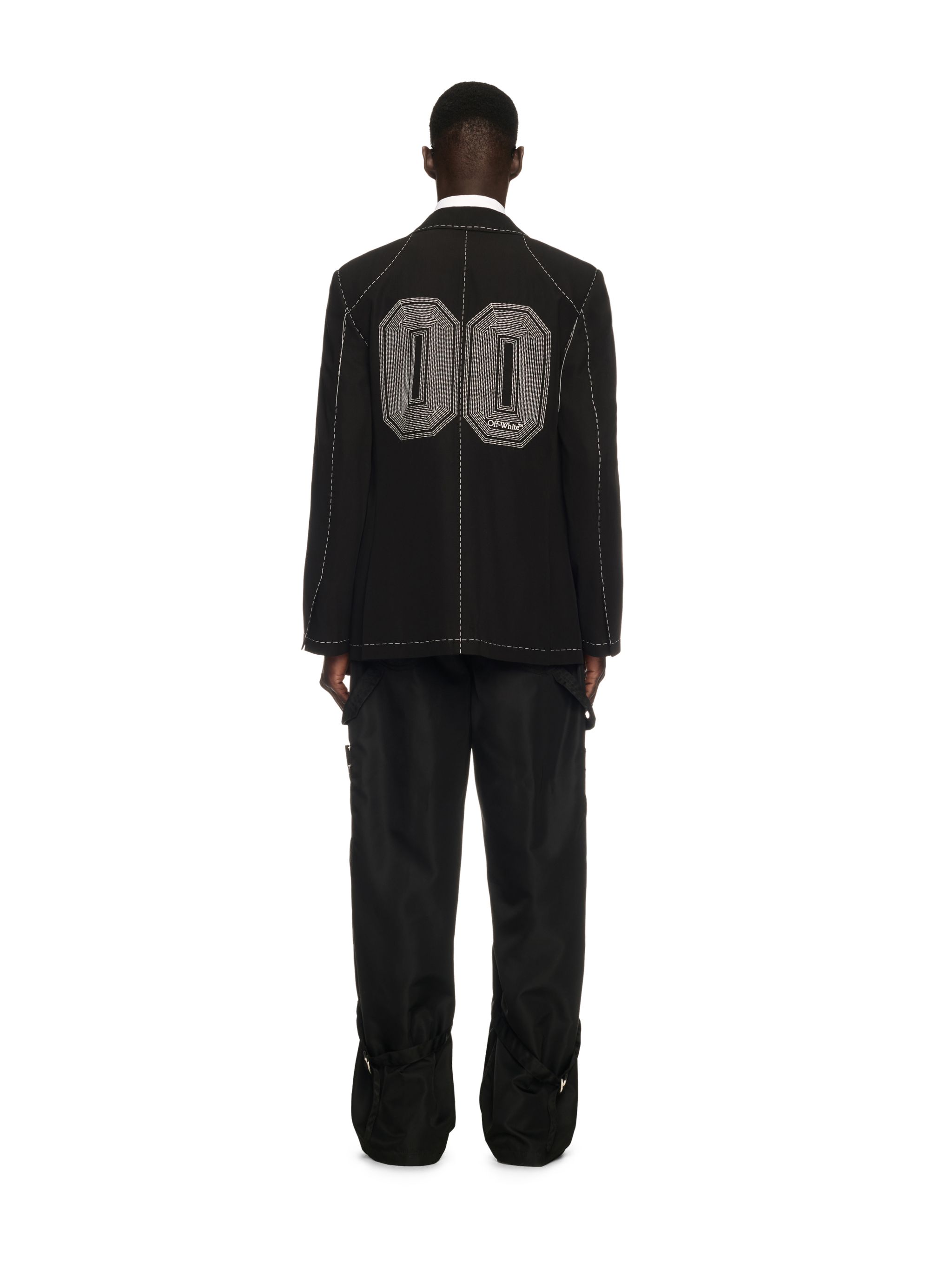 Off-white Black 00 Wool Blazer In Black