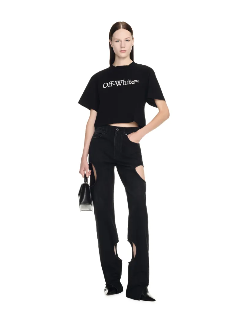 Off-white Vintage Black Meteor Jeans In Black
