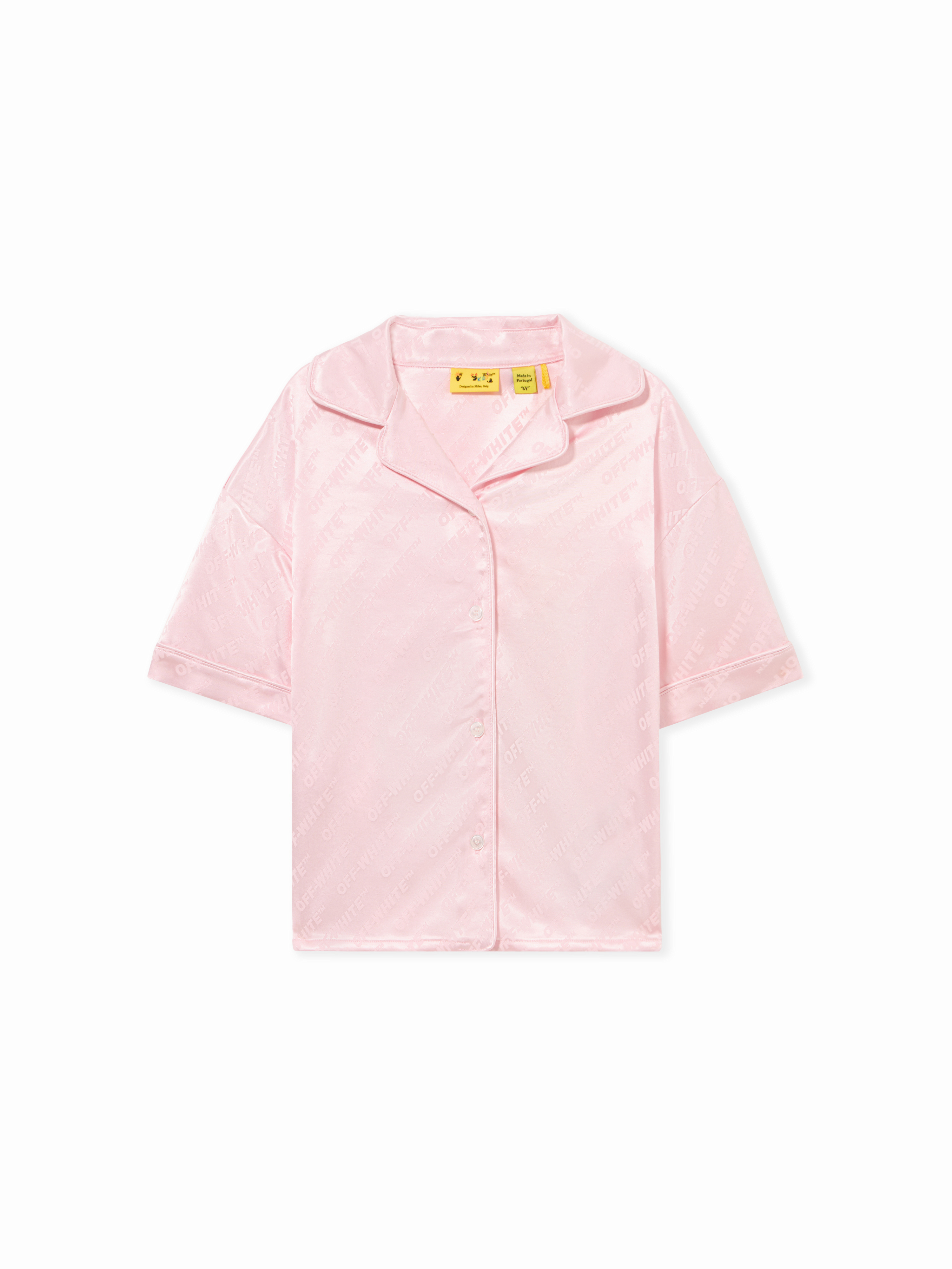  Off White Jacquard Off Satin Shirt - Kids Mädchen Kleidung Ballet Slipper 4 