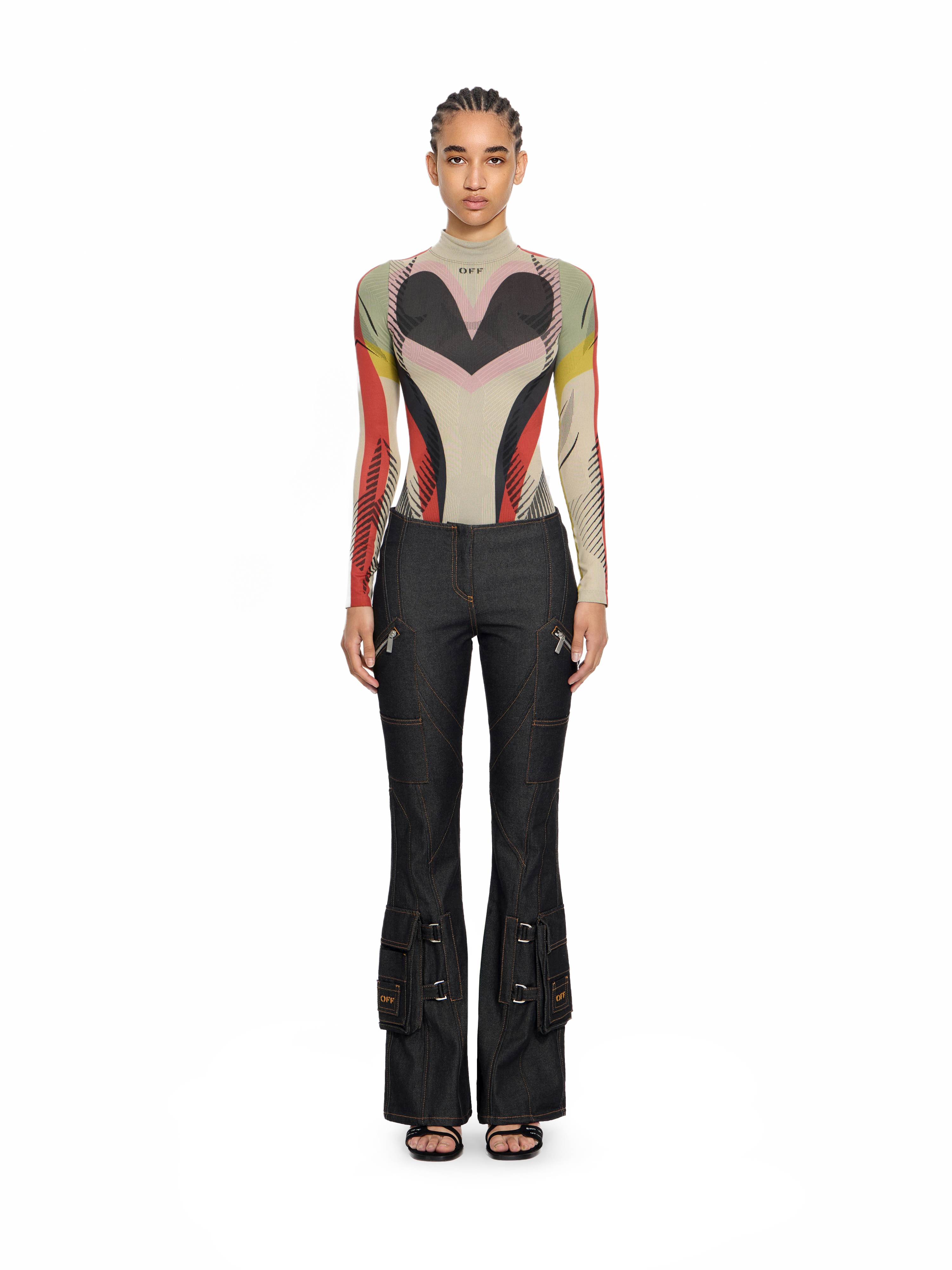 Off-White Seamless Color Block Top