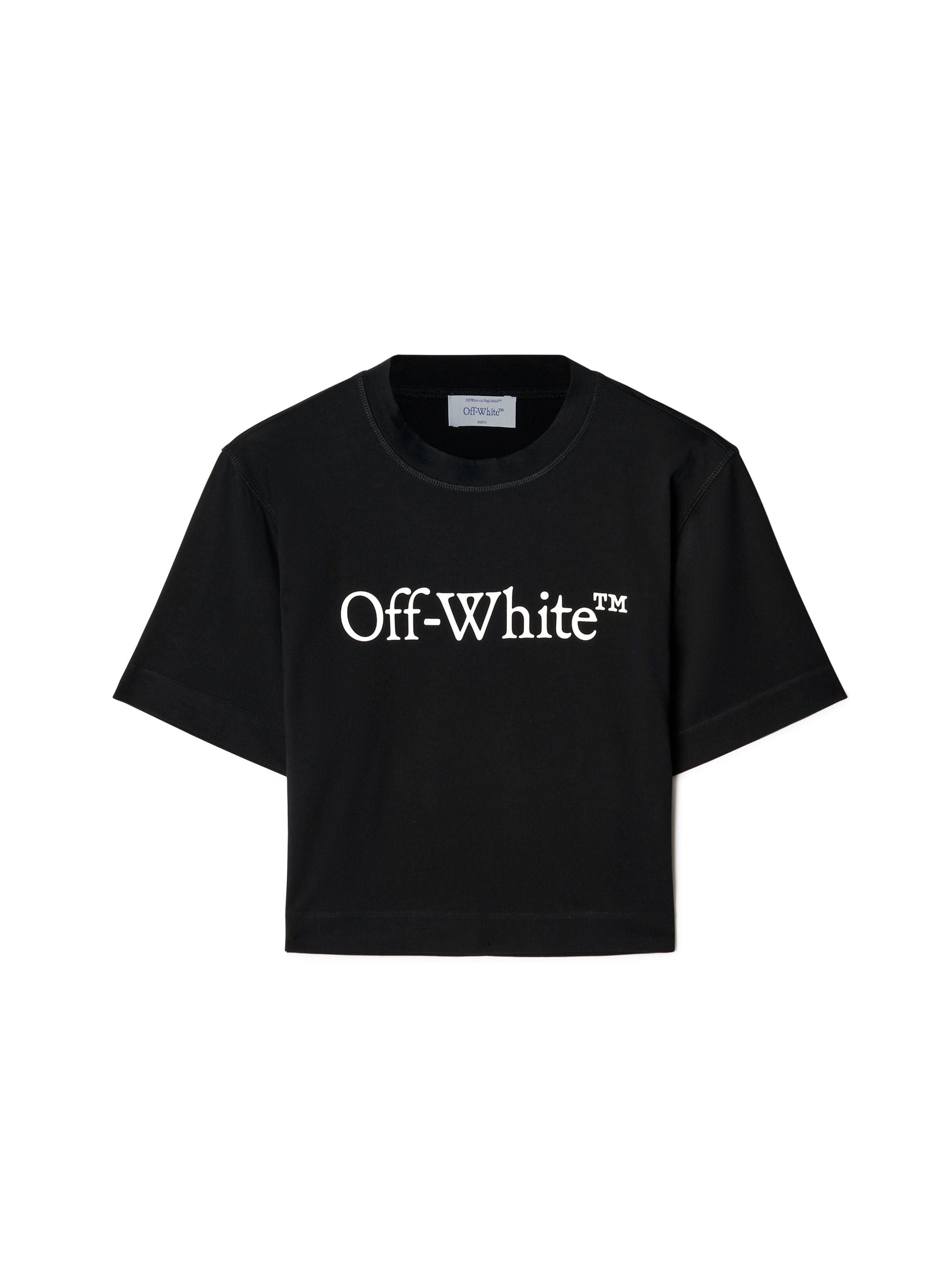 OFF WHITE Big Logo Bookish Crop Tee - Female T-shirts Black Xs
