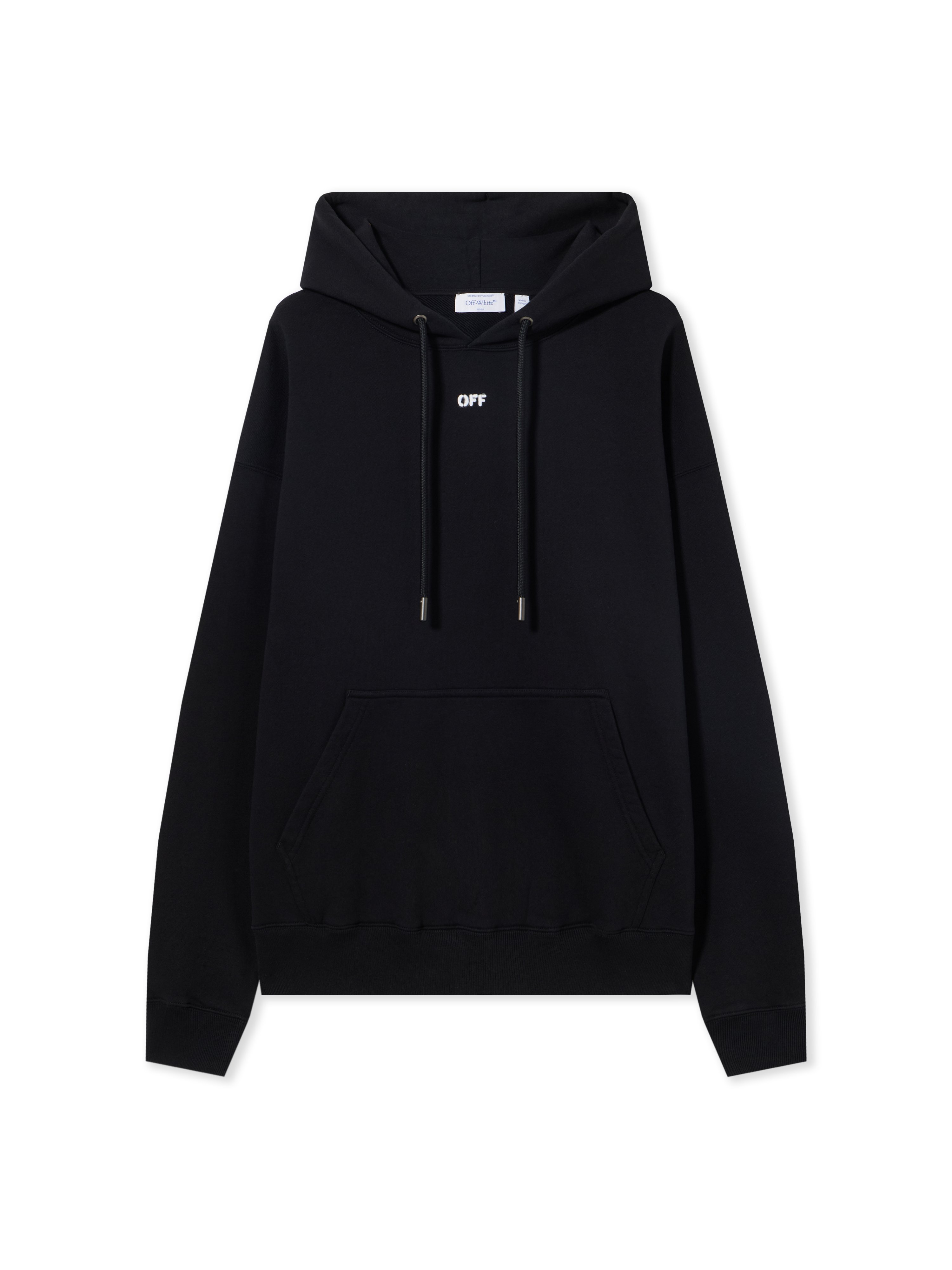Off White Uomo Nero Felpa Con Cappuccio Paint Arrow Skate - Felpe M - Immagine 1
