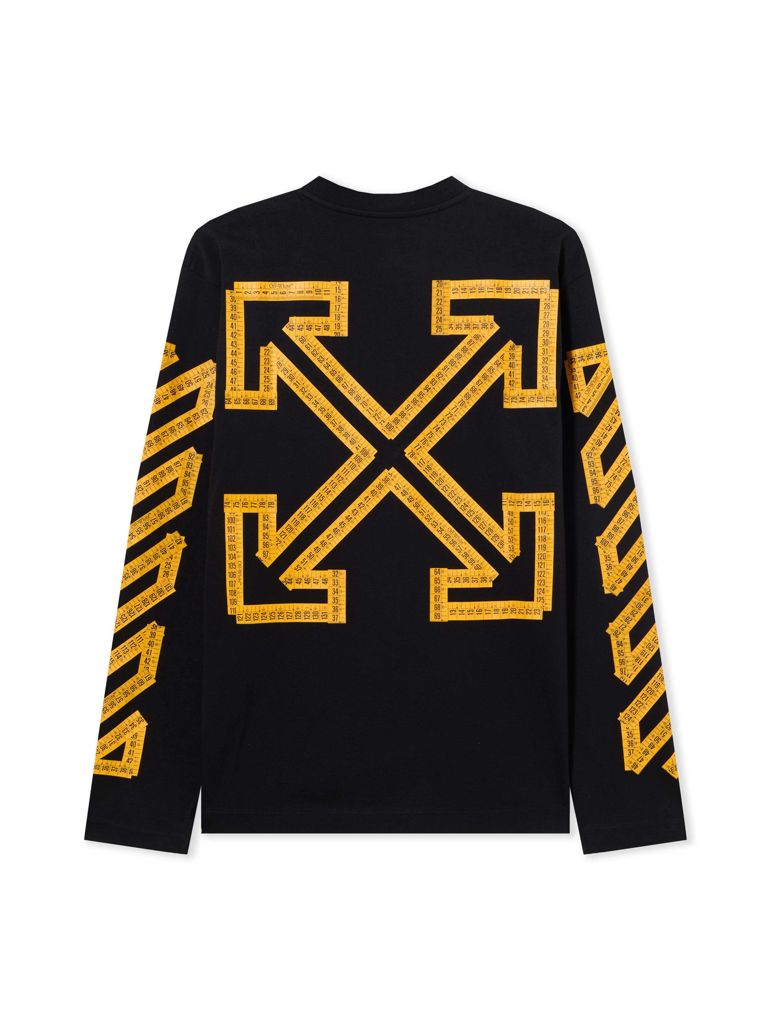 Off White Men's Black - Citrus Tape Arrow Skate L/S T-Shirt - M