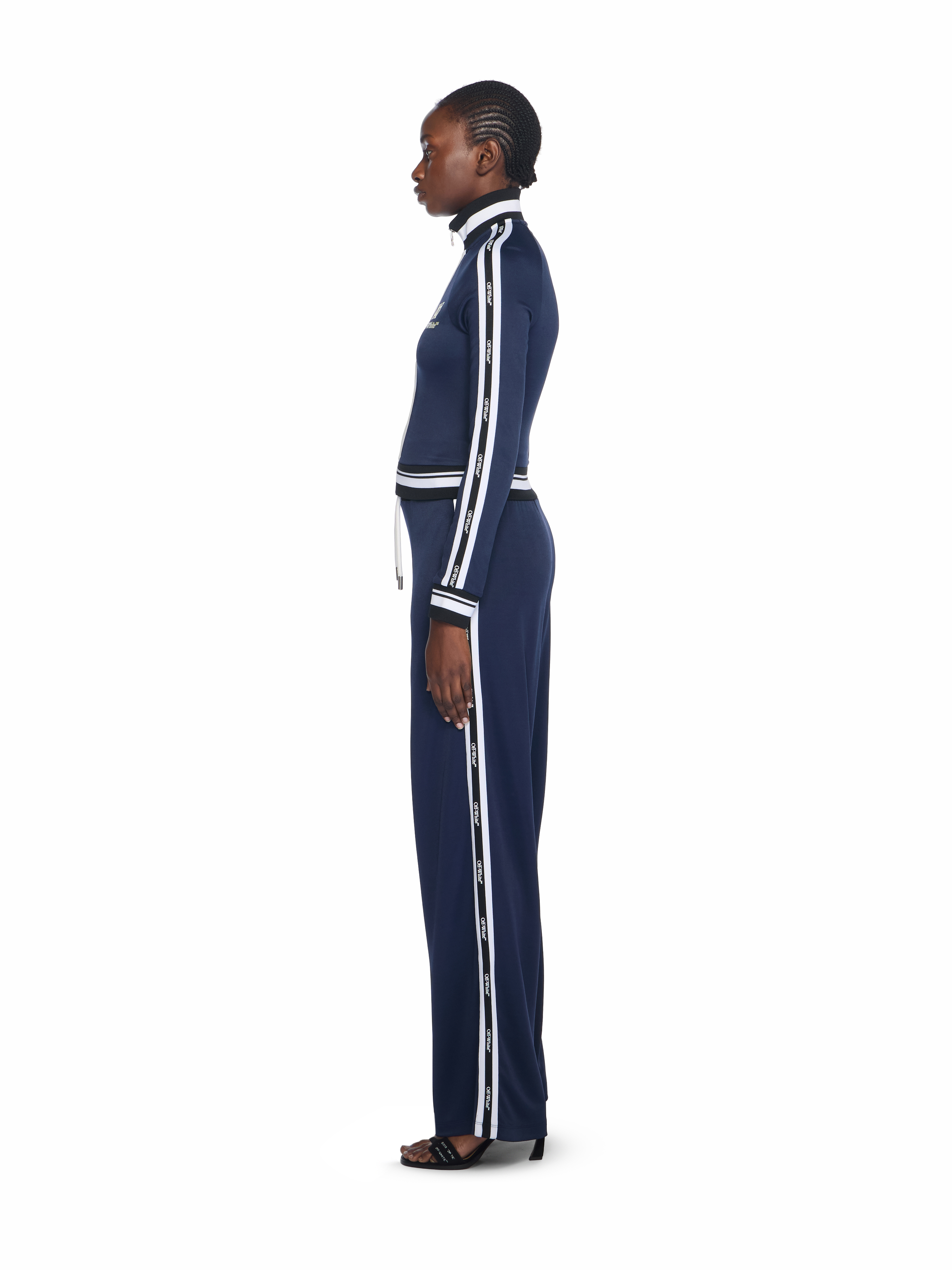  Off White Track Serena Wide Pants - Female  Blue Iris-lime 44 