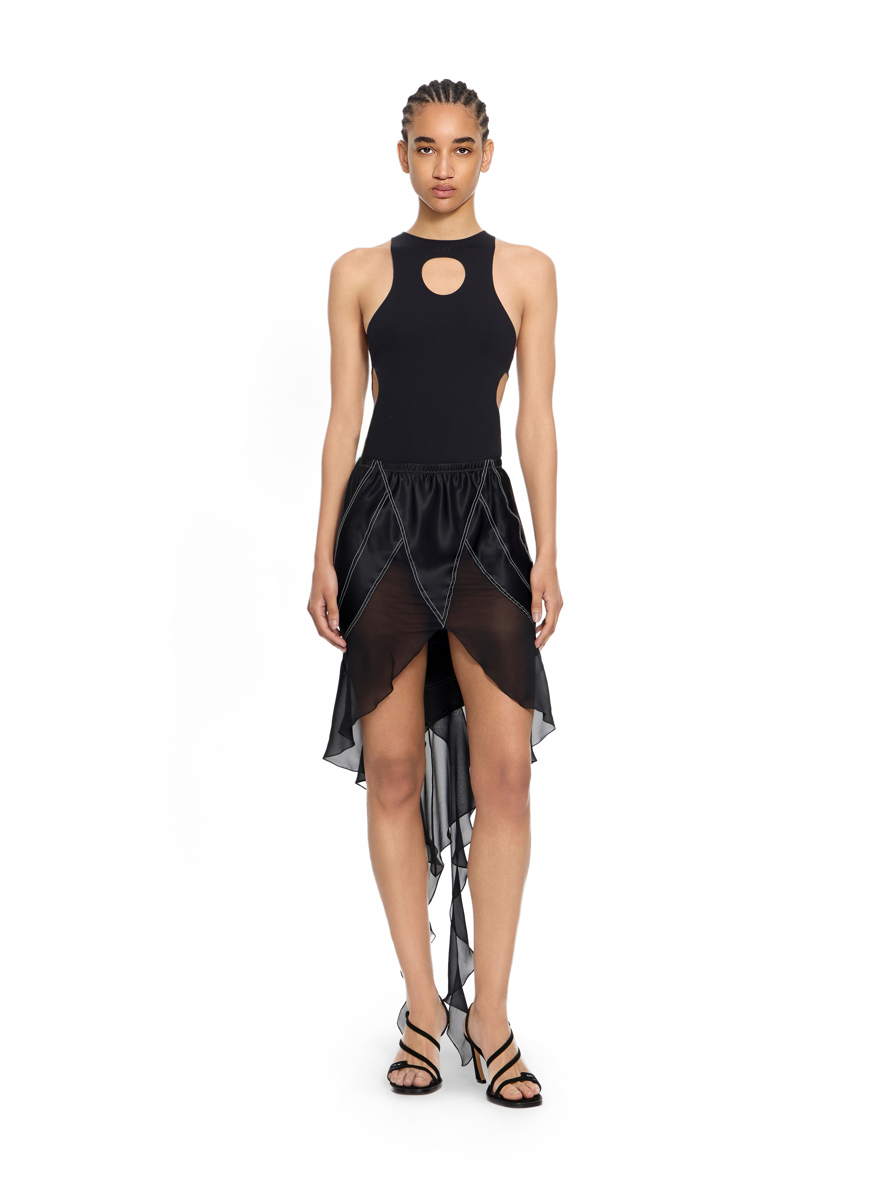 Off-White Geo Pocket Belt Color Block Skirt