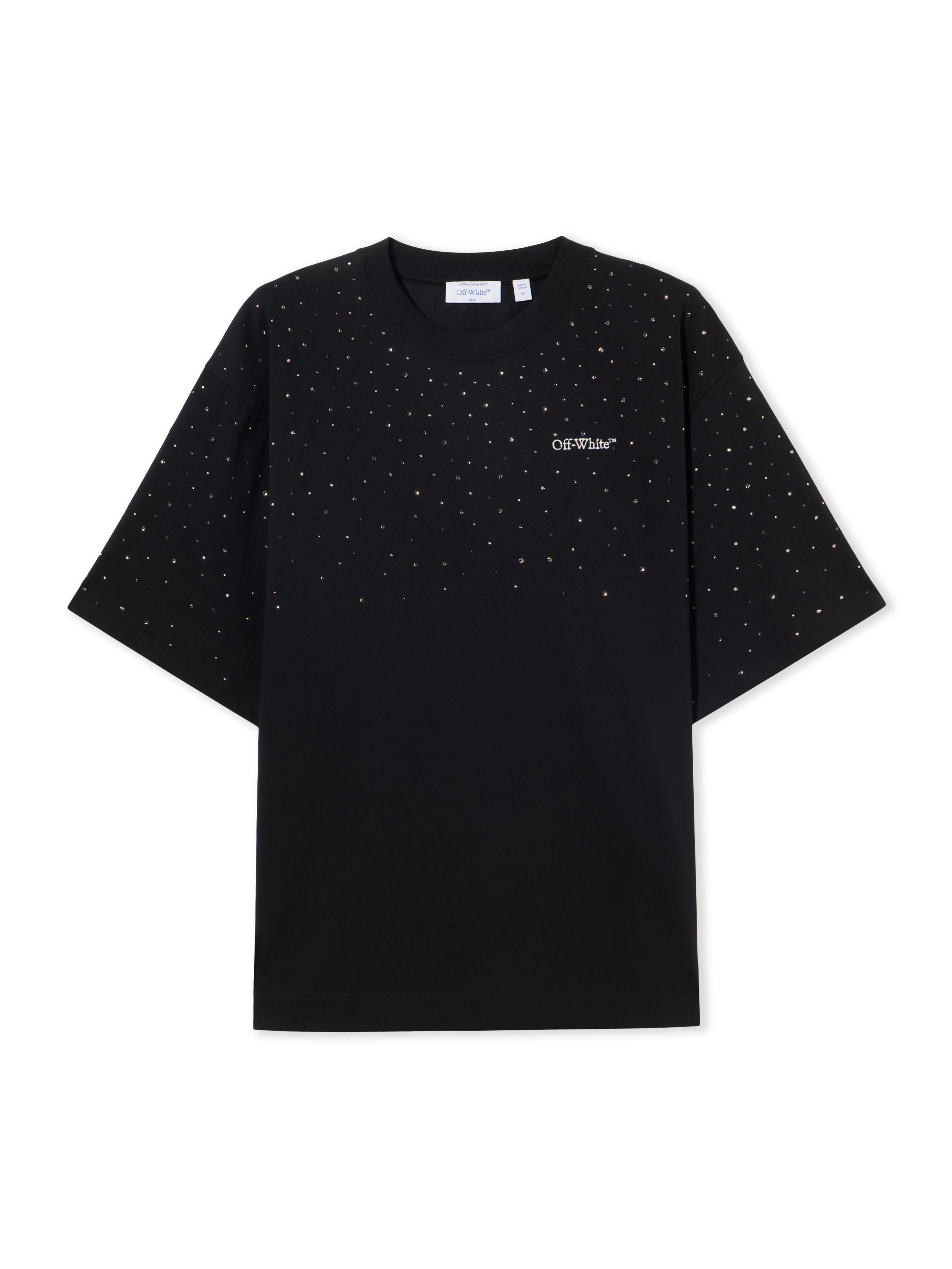 Off White Men's Black - White Ow X Swarovski Arrow Skate T-Shirt - T-Shirts Xxs