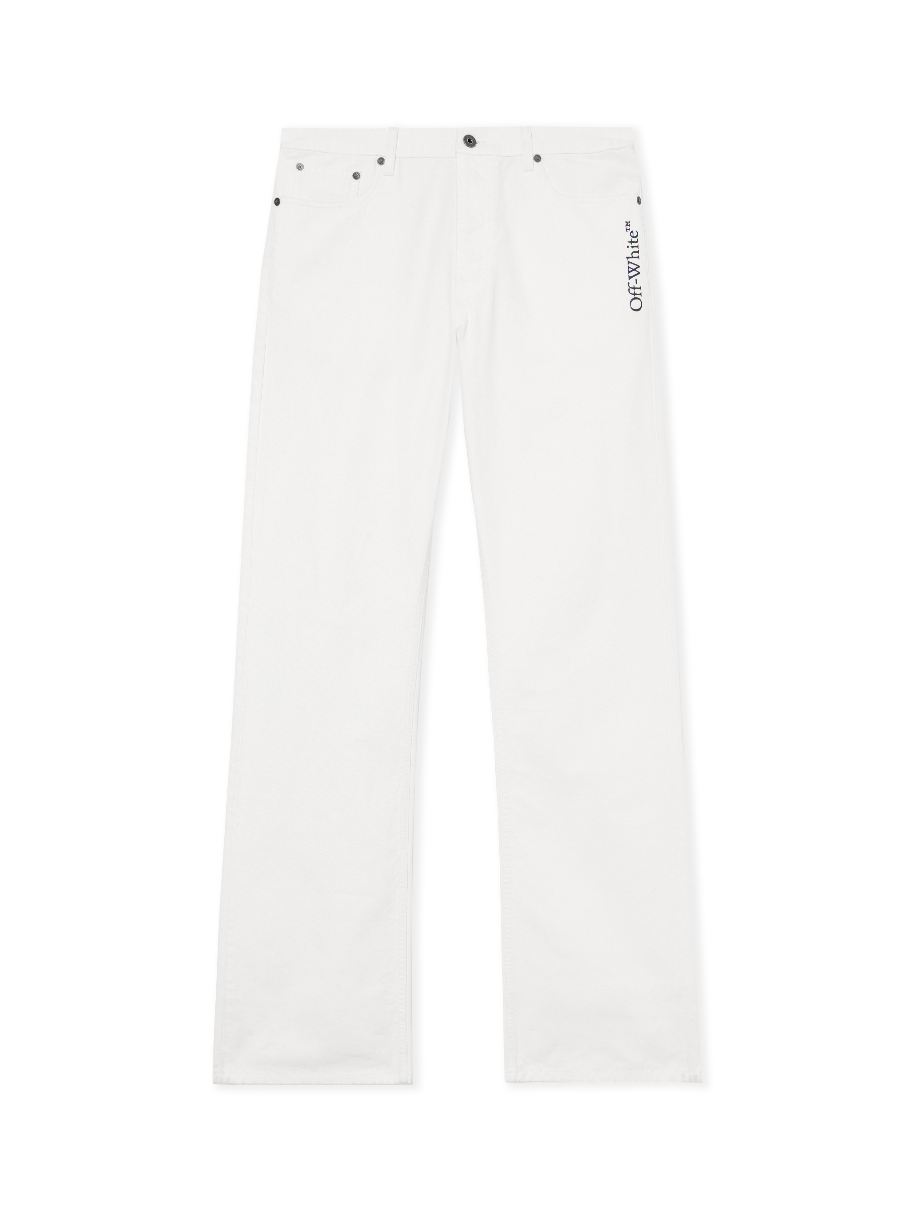 Off White Men's White Off Half Arrow Slim Relaxed Pants - Pants 54