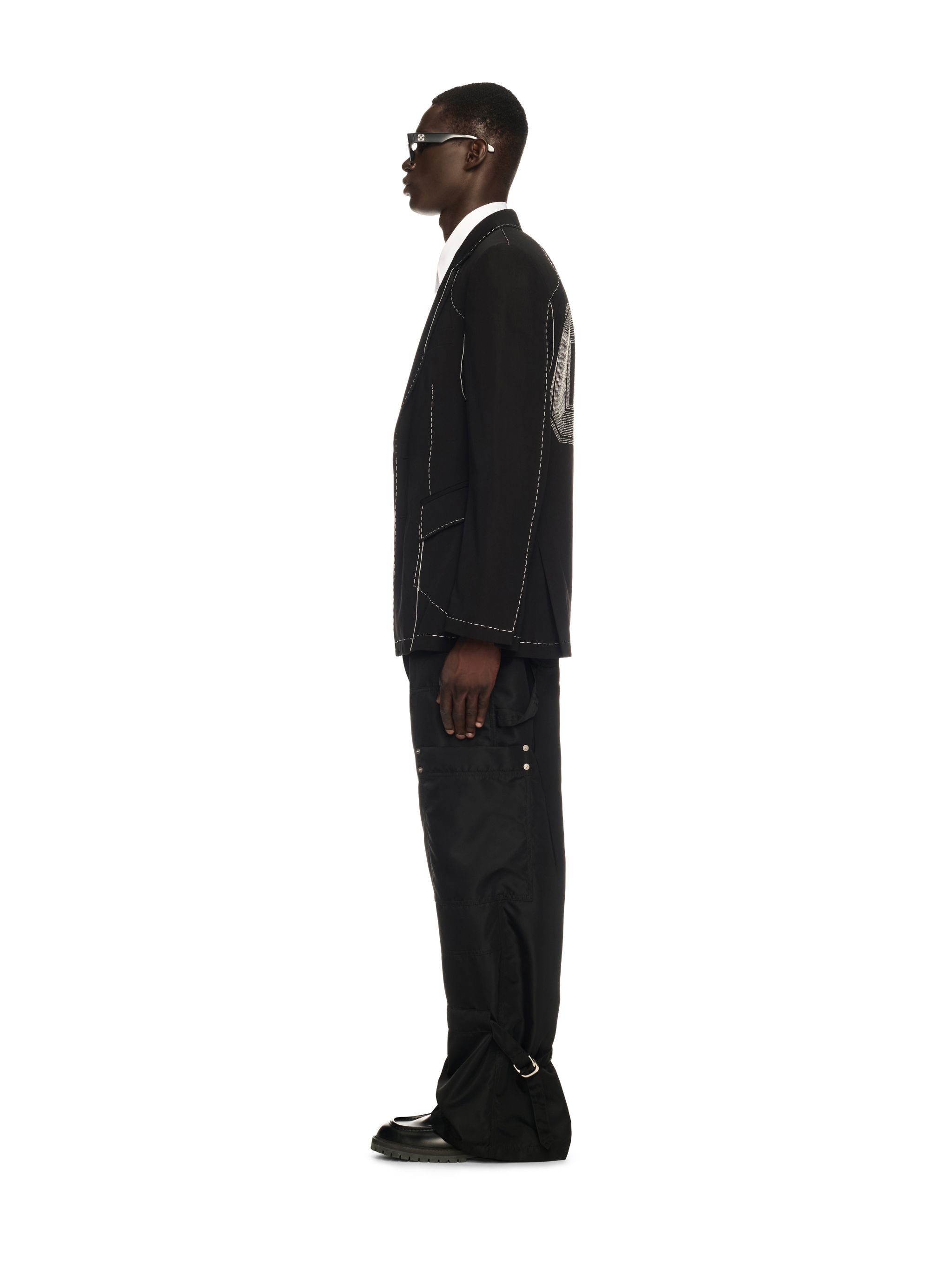 Off-white Black 00 Wool Blazer In Black