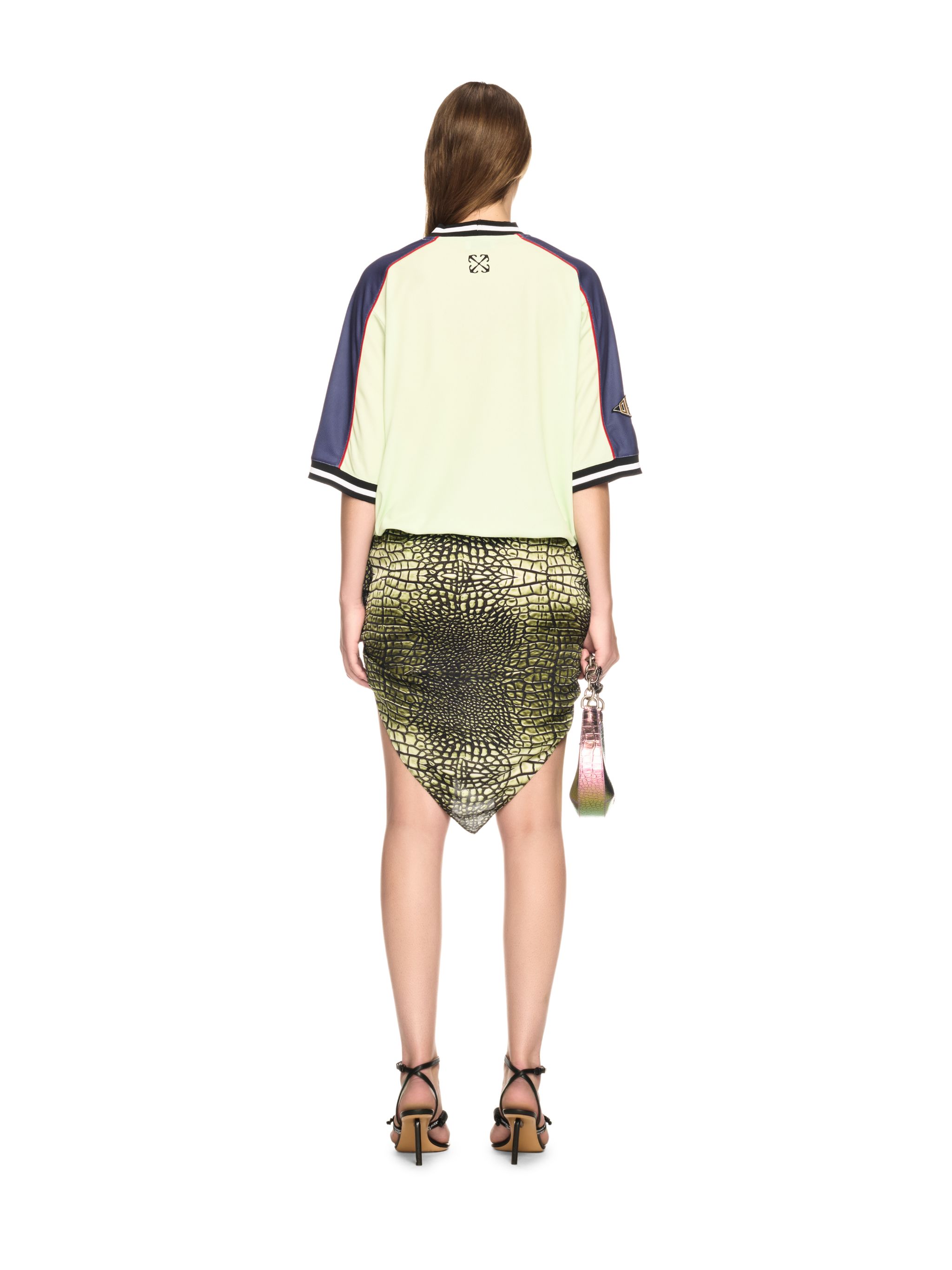 Off-white Green Crocodile Bandana Skirt In Green