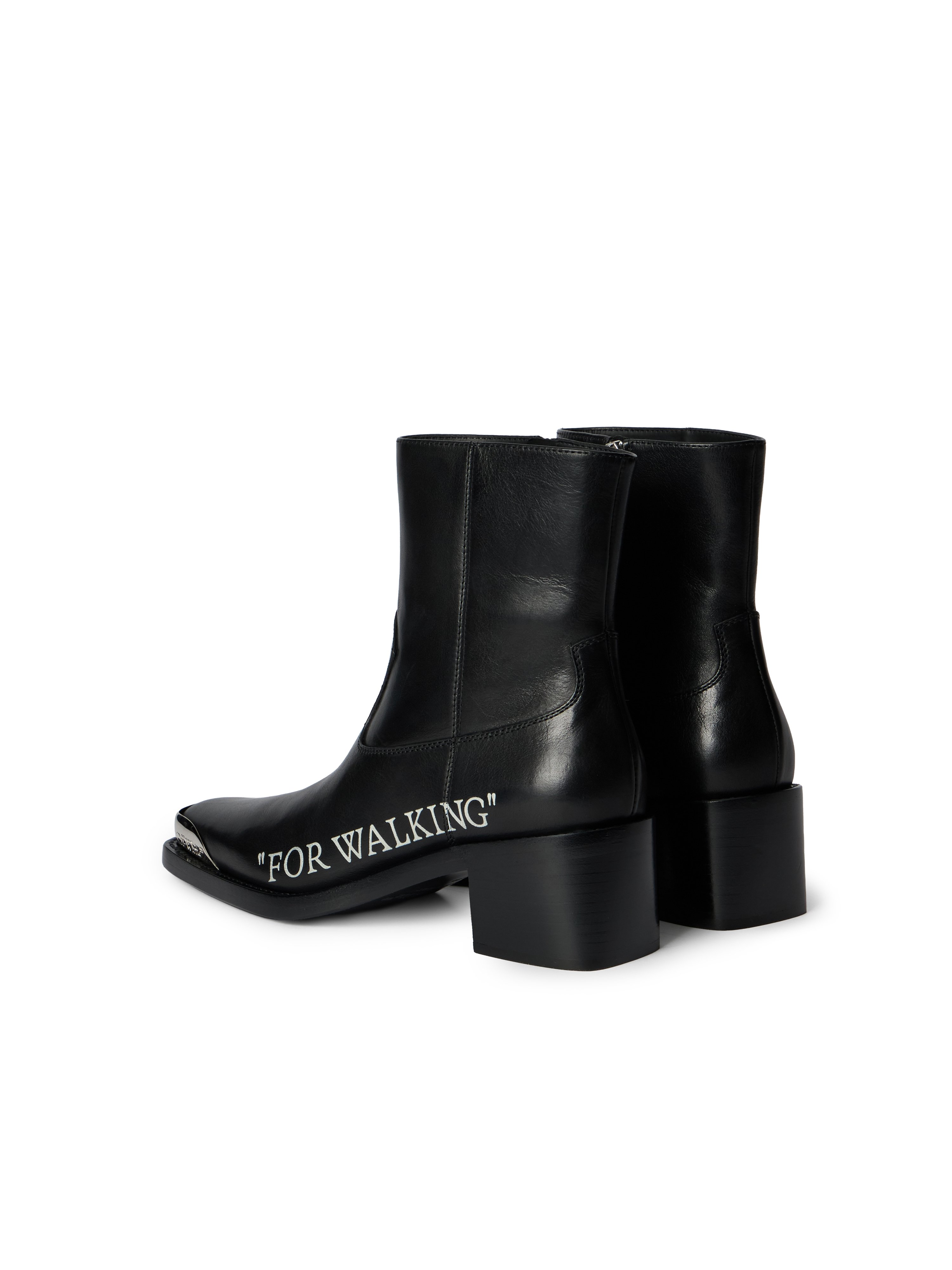 Off-white For Walking Texan Ankle Boot In Black