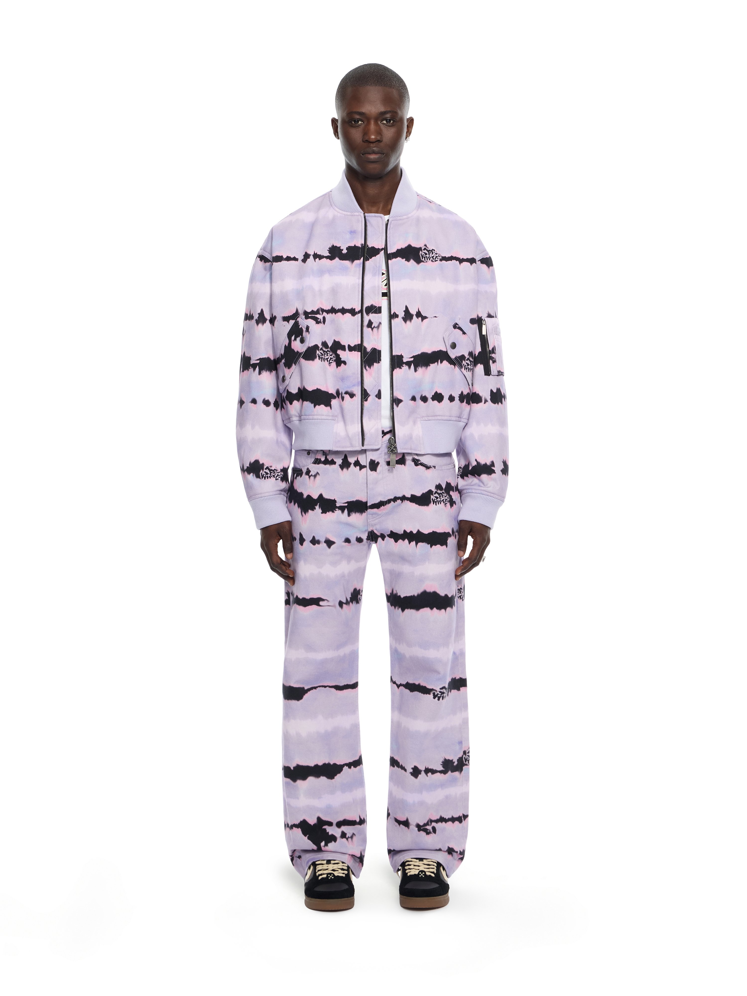Off-White All-over Tie-dye Cropped Bomber