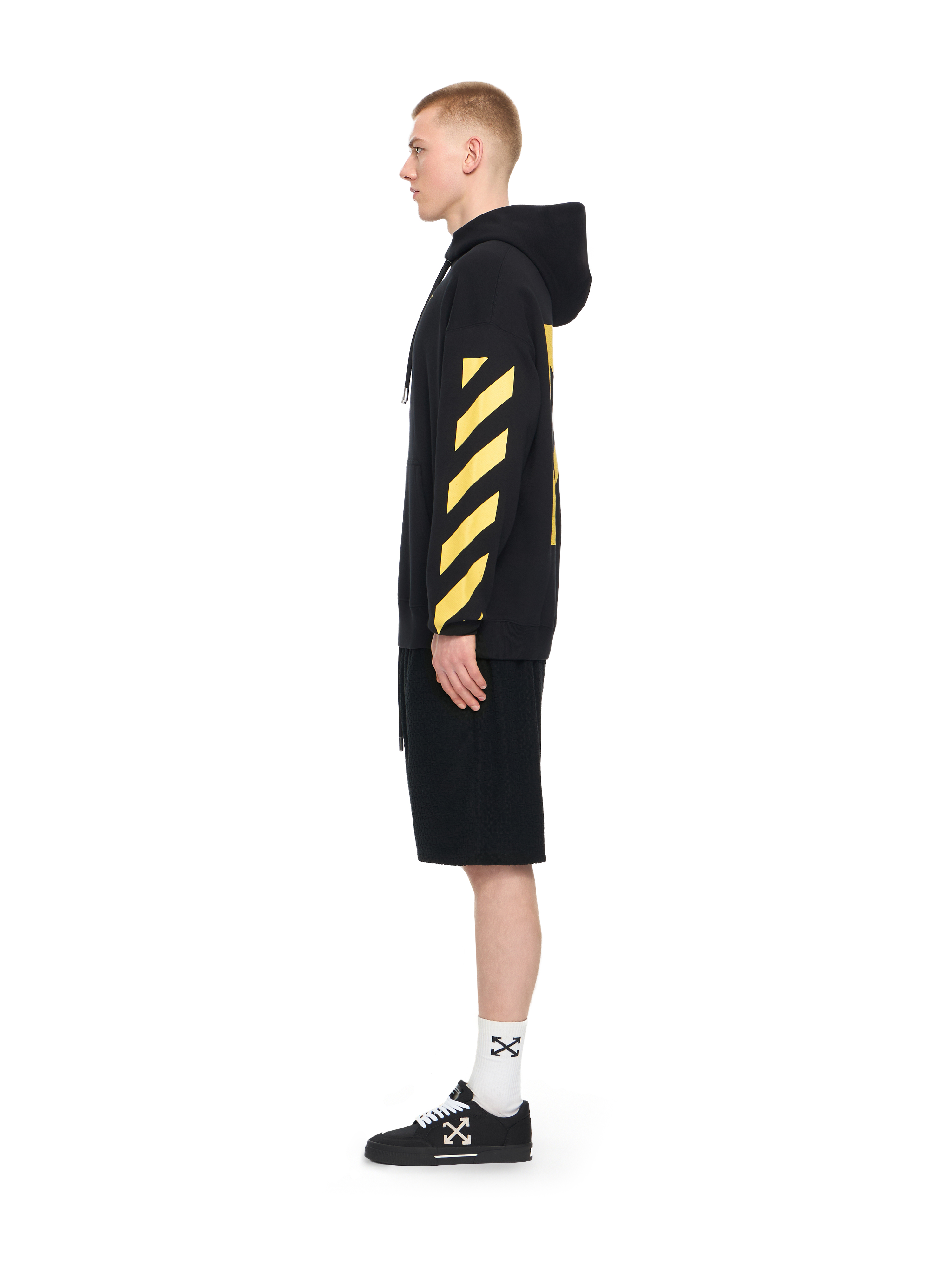  Off White Graphic Hoodie - Male  Black M 