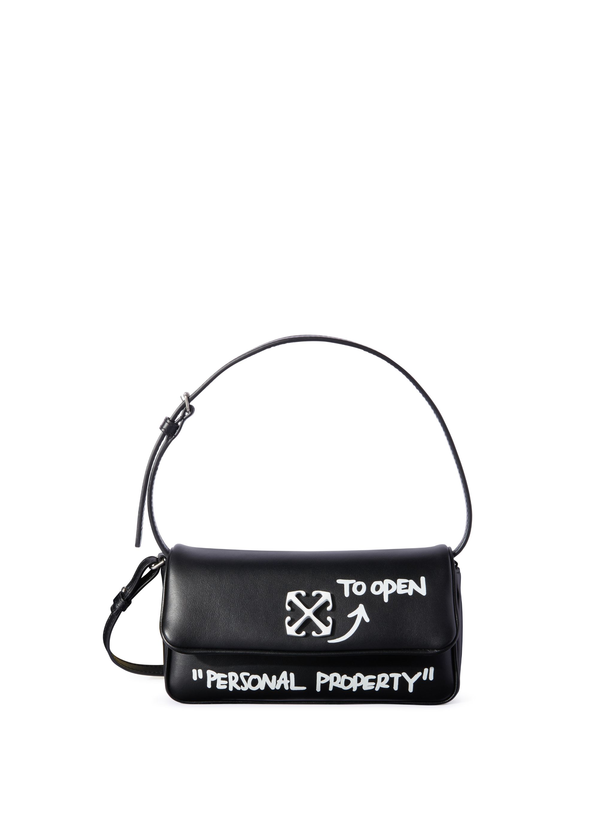 Black Jitney 0.7 Quote Shoulder Bag in BLACK for Women | Off-White™