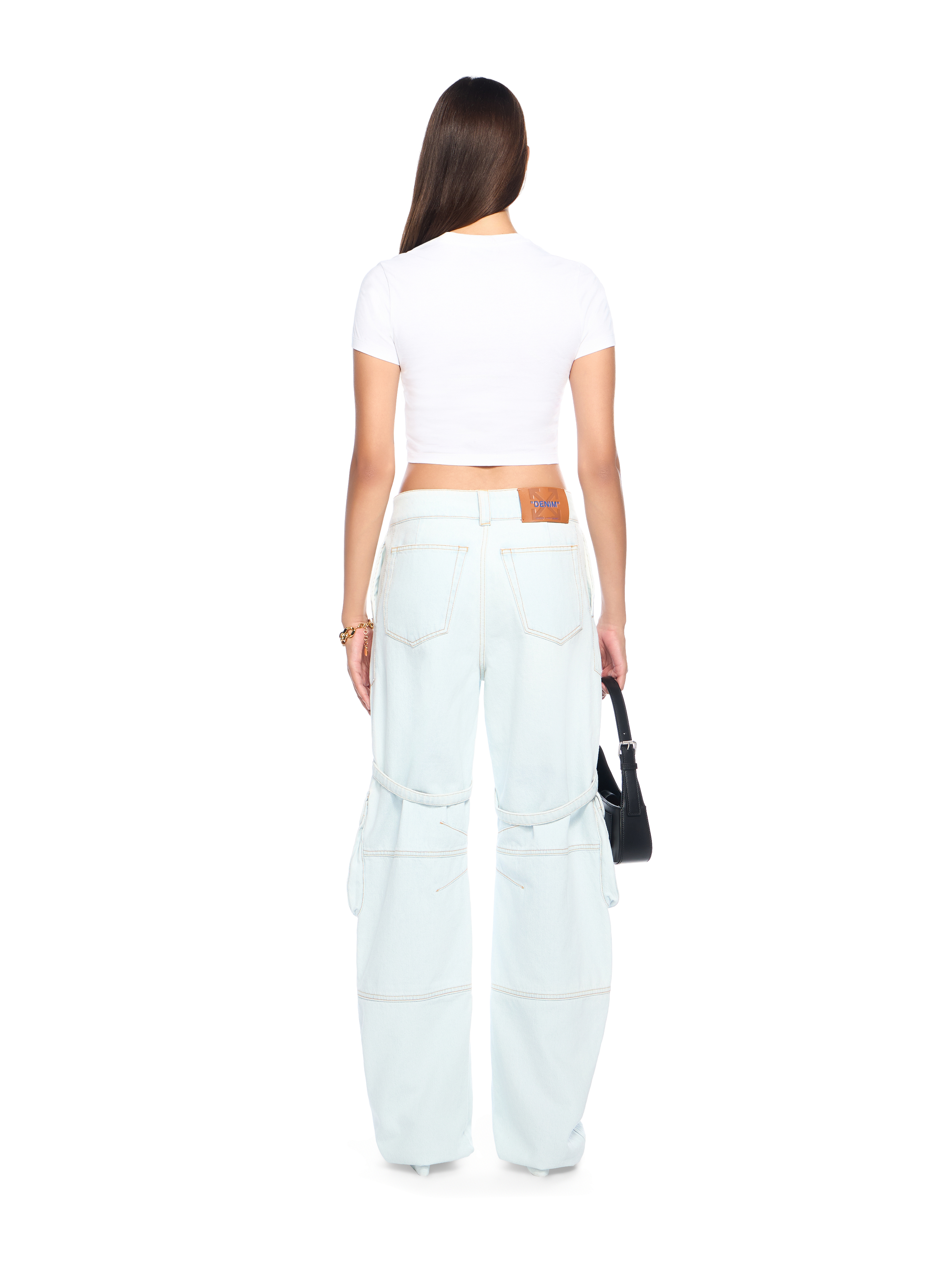 Off-white Multiple-pocket Cargo Jeans In Blue
