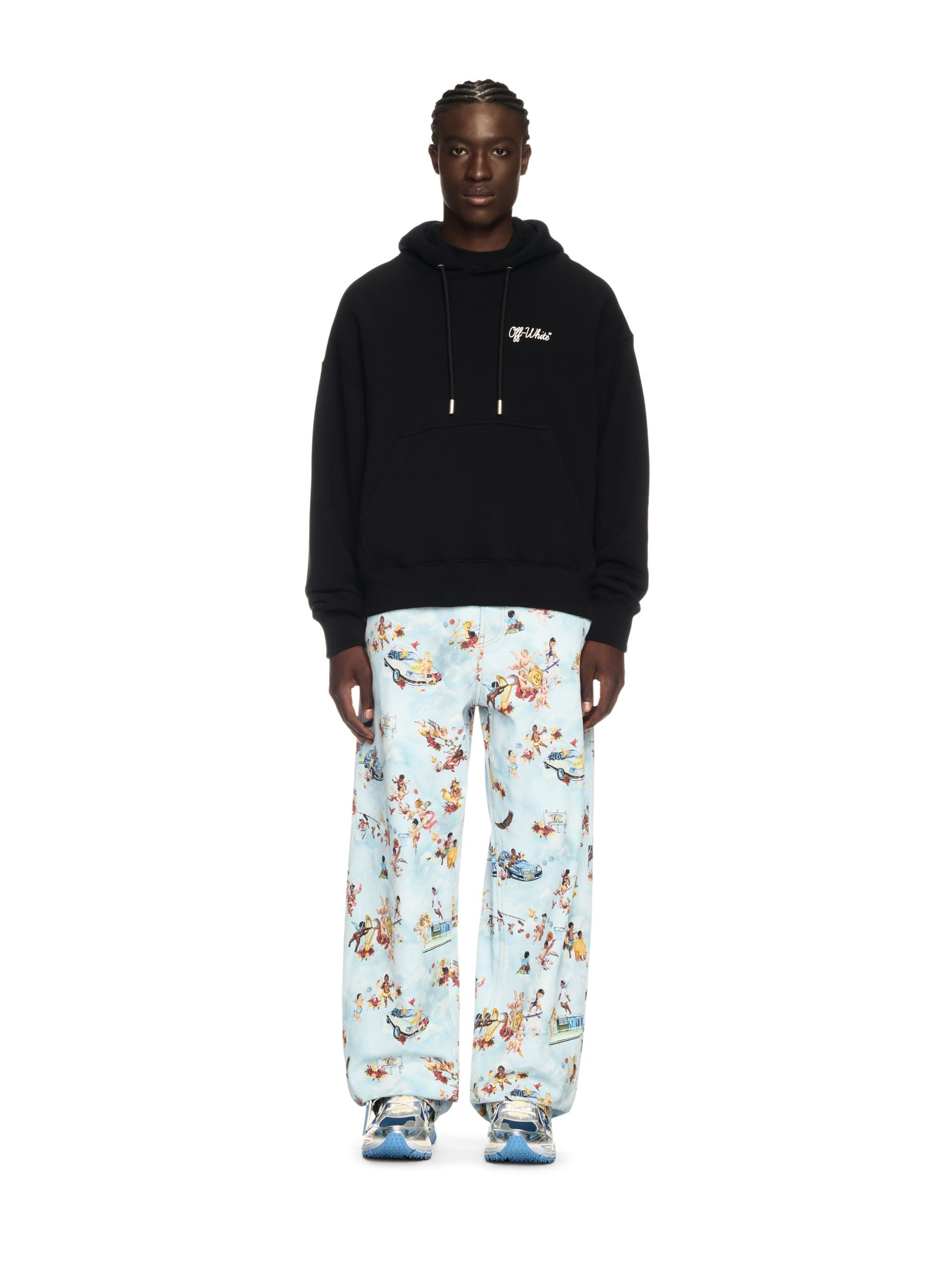 【関税込み】Off-White ブラック Script フーディ Black Script Hoodie in BLACK for Men | Off-White™
