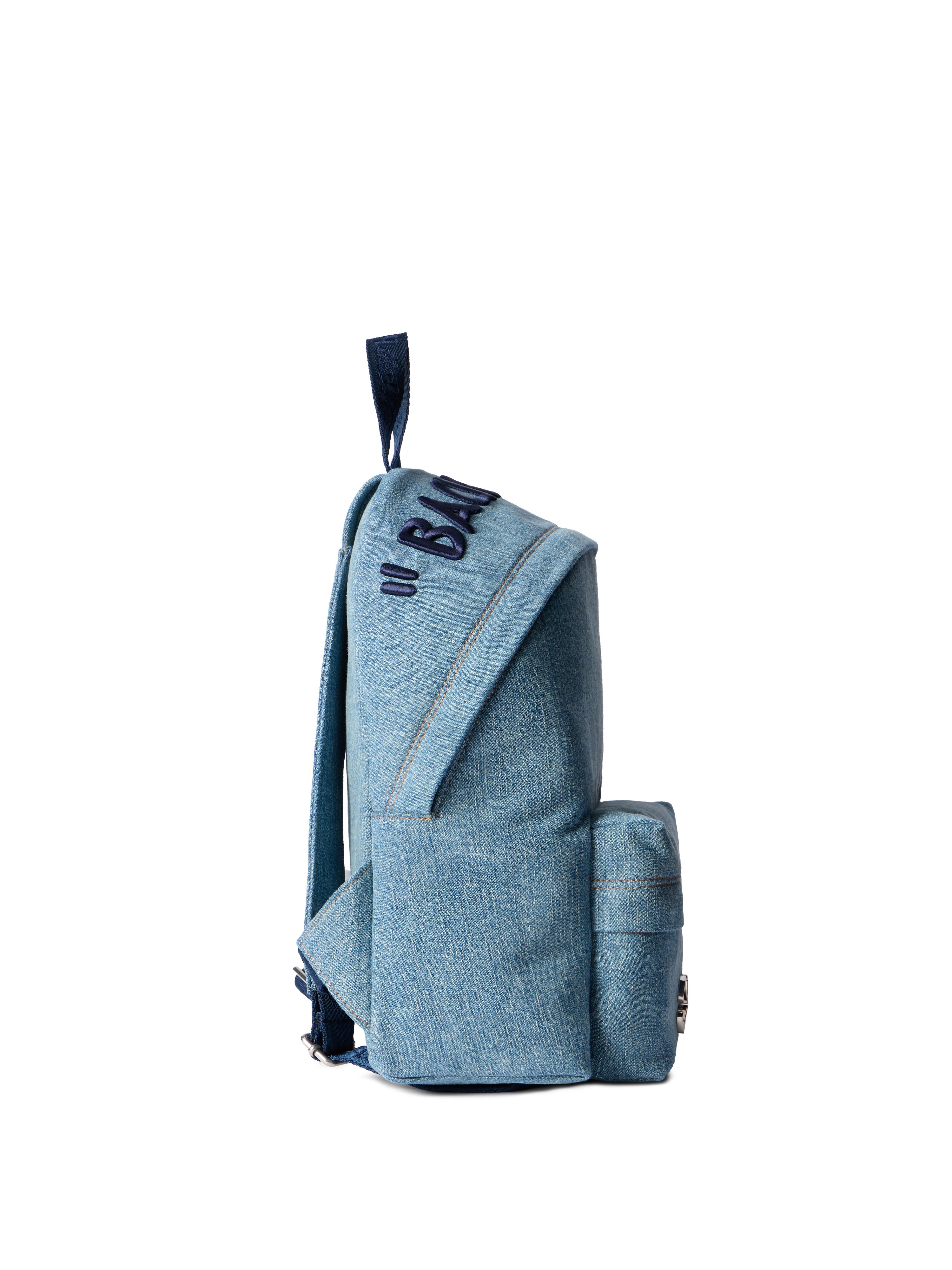 Off-white Jitney Backpack Quote Denim