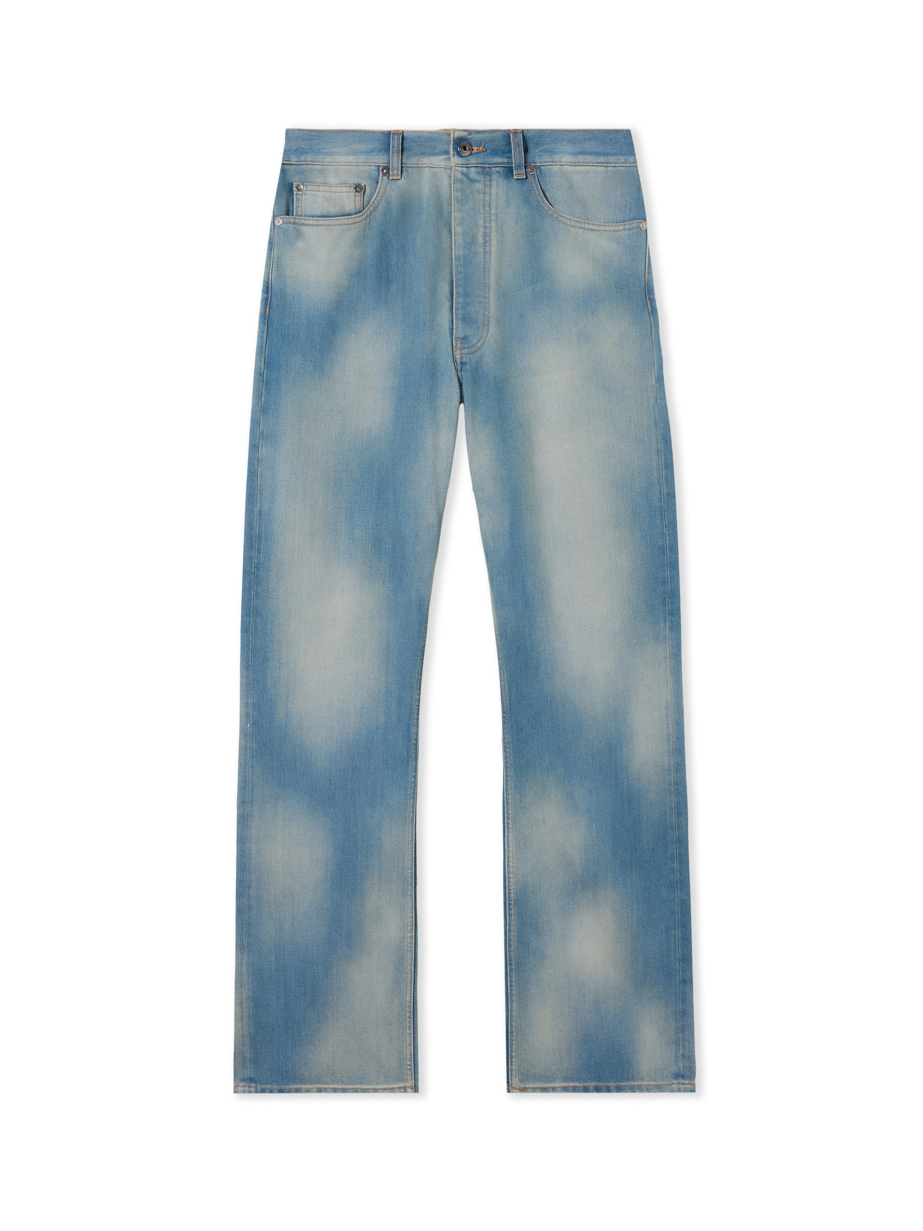 Off-white Blue Diagonal Raw Patch 90s Skate Jeans In Blue