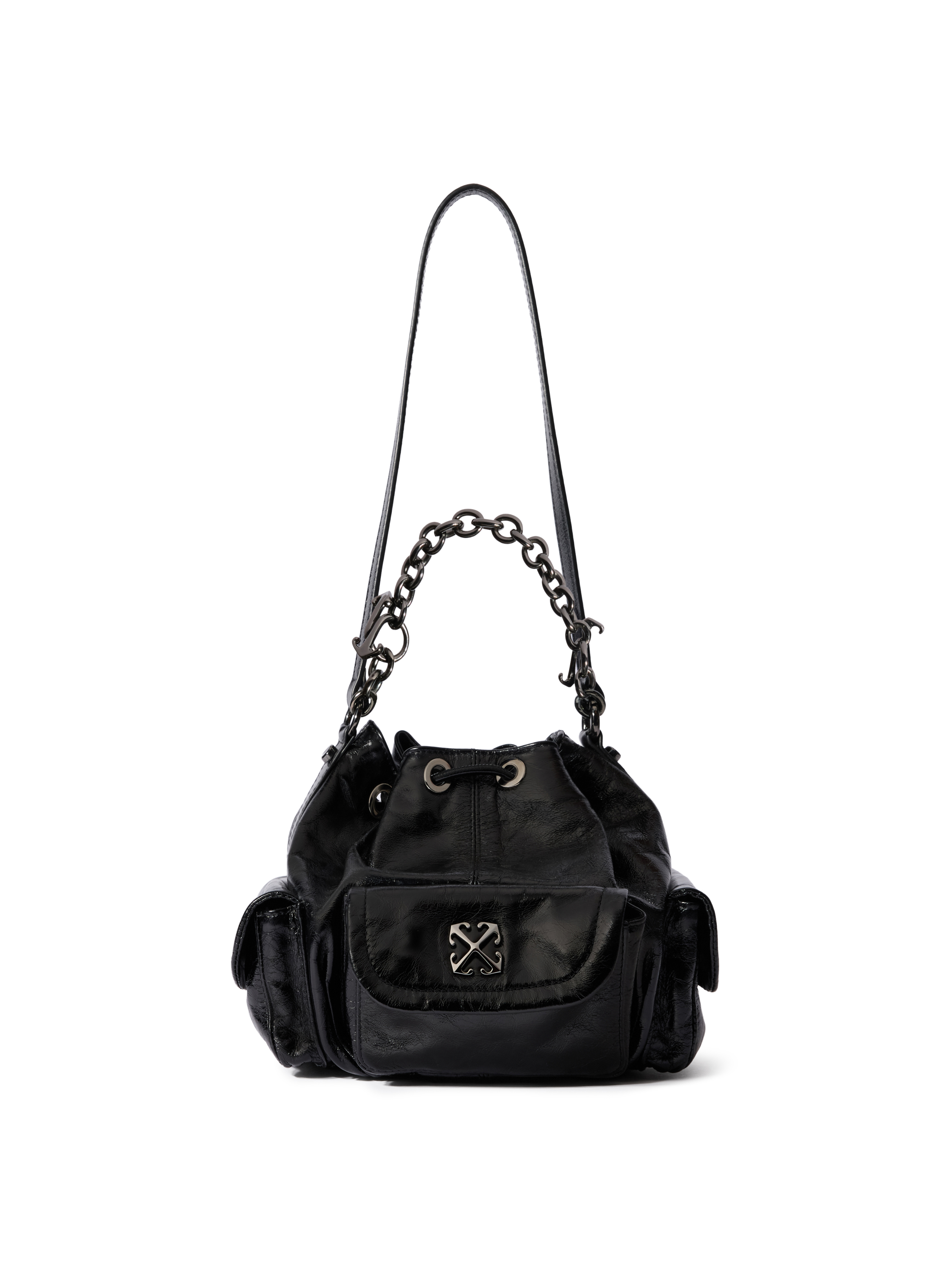 Off-white Dumbo Drawstring Bucket Bag In Black