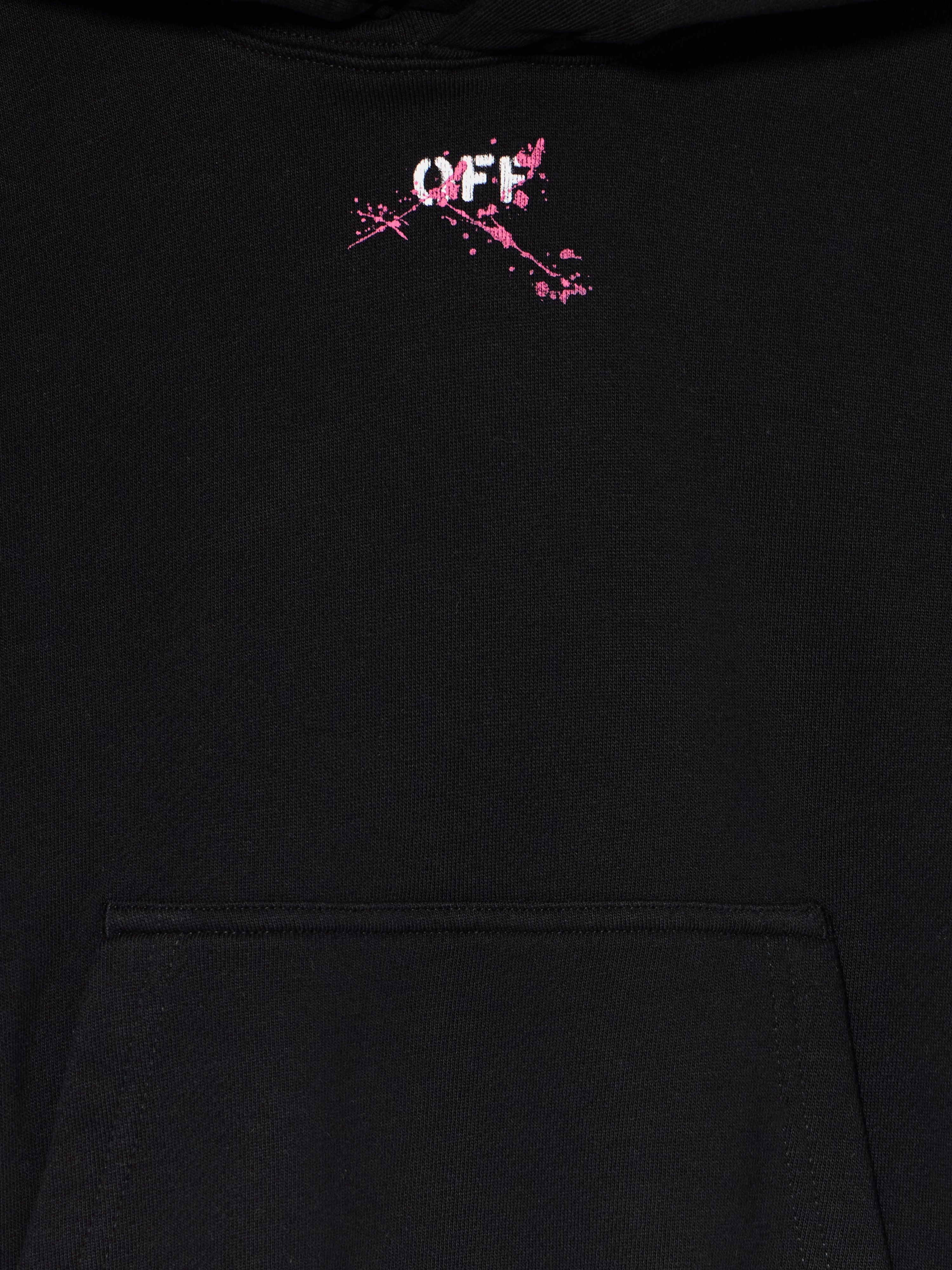 Off-white Diagonal Splat Logo Hoodie In Black