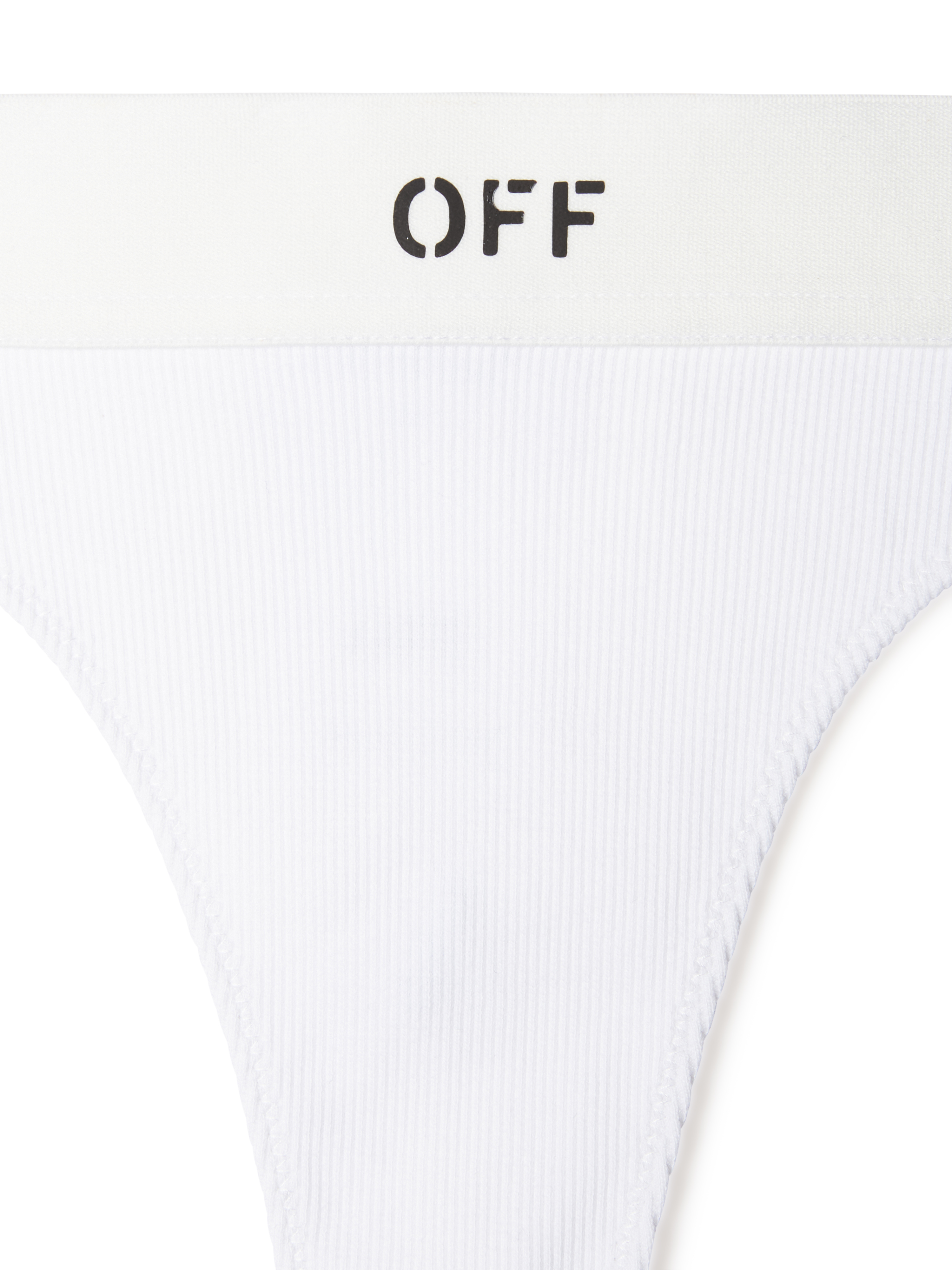 Off-white Off Rib Thong In White