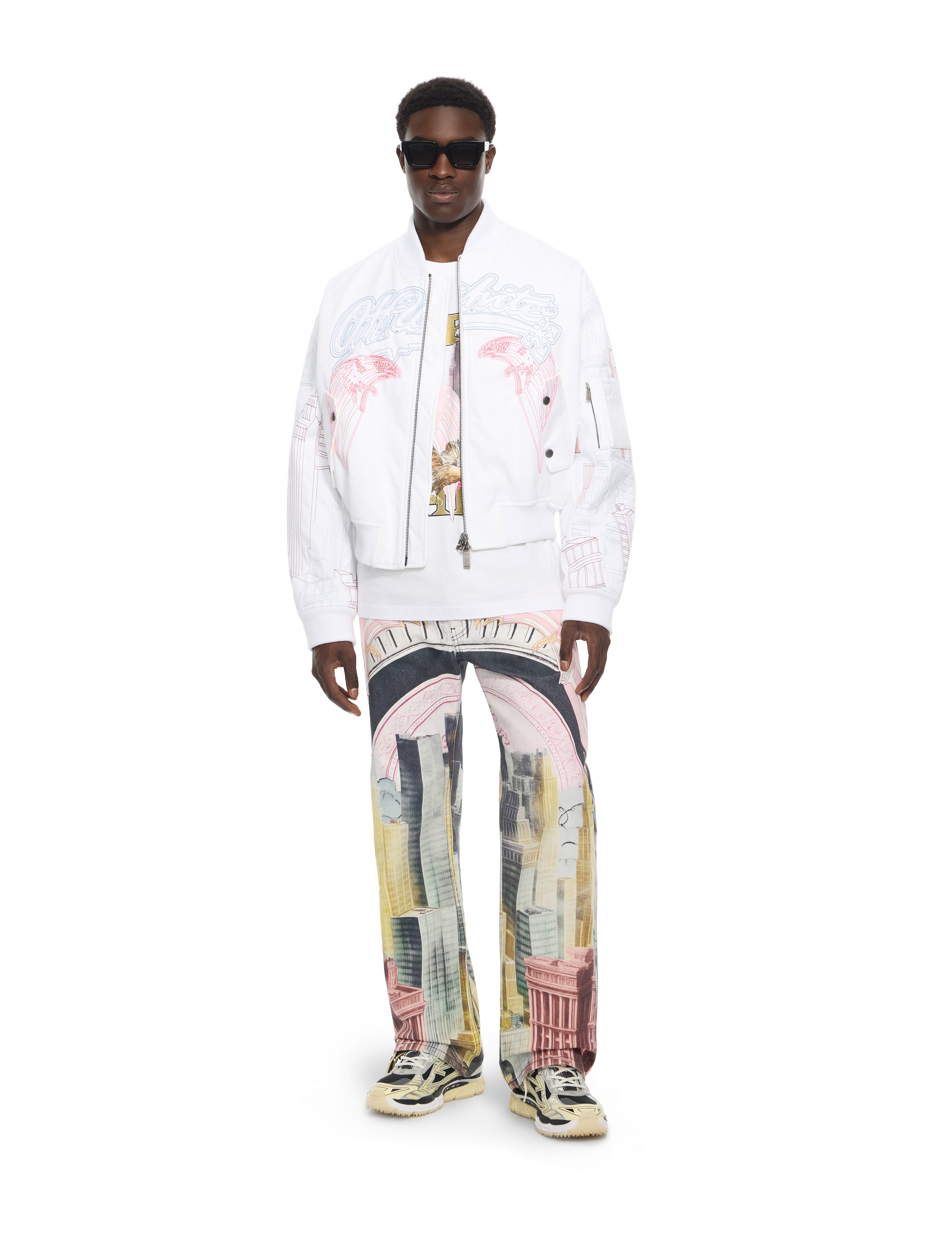 Off-White All-over Moneyworld Slim Relax Jeans