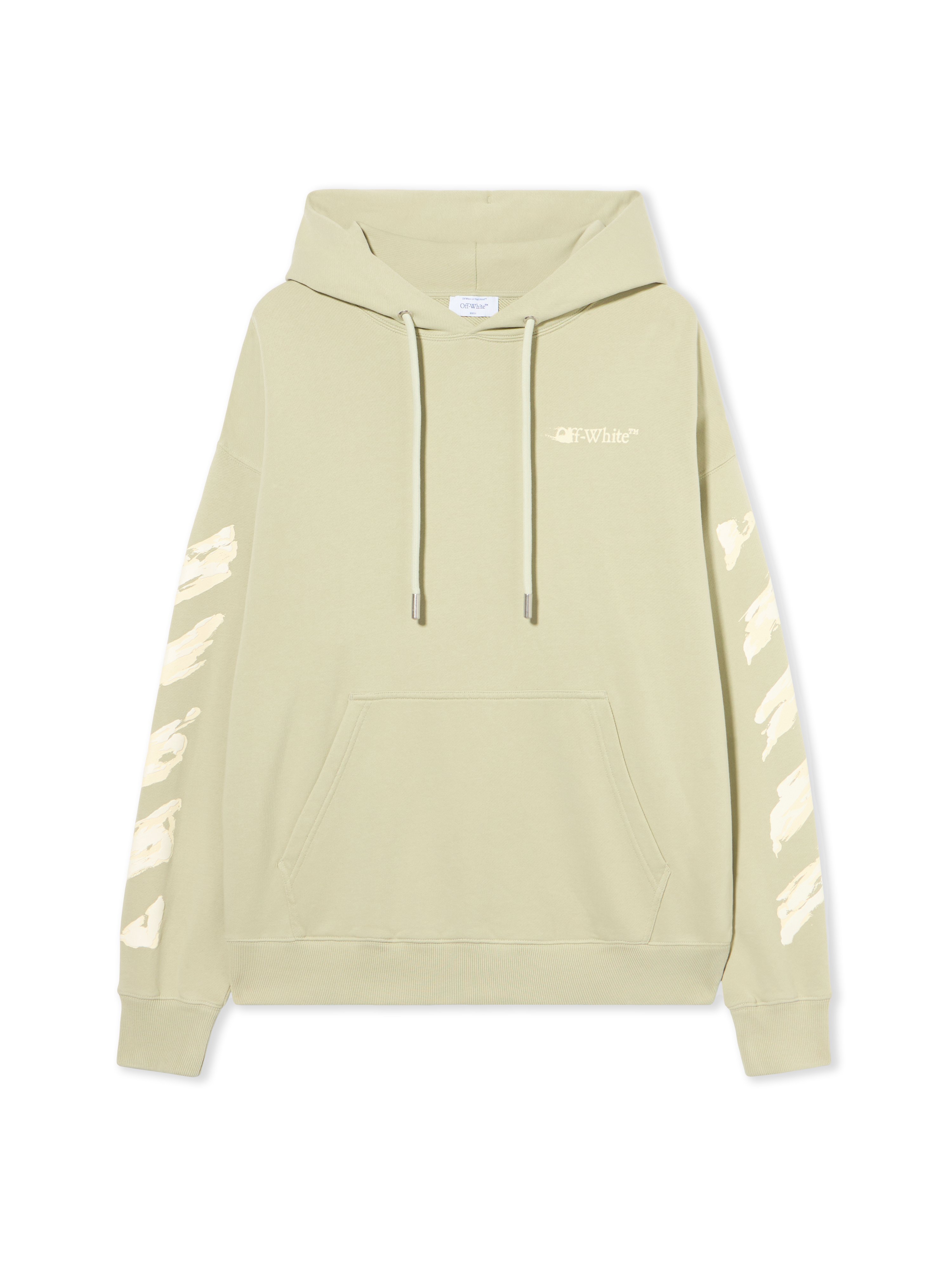 OFF WHITE Ink Arrow Skate Hoodie - Male Sale Check Alfaalfa - Double Cream L