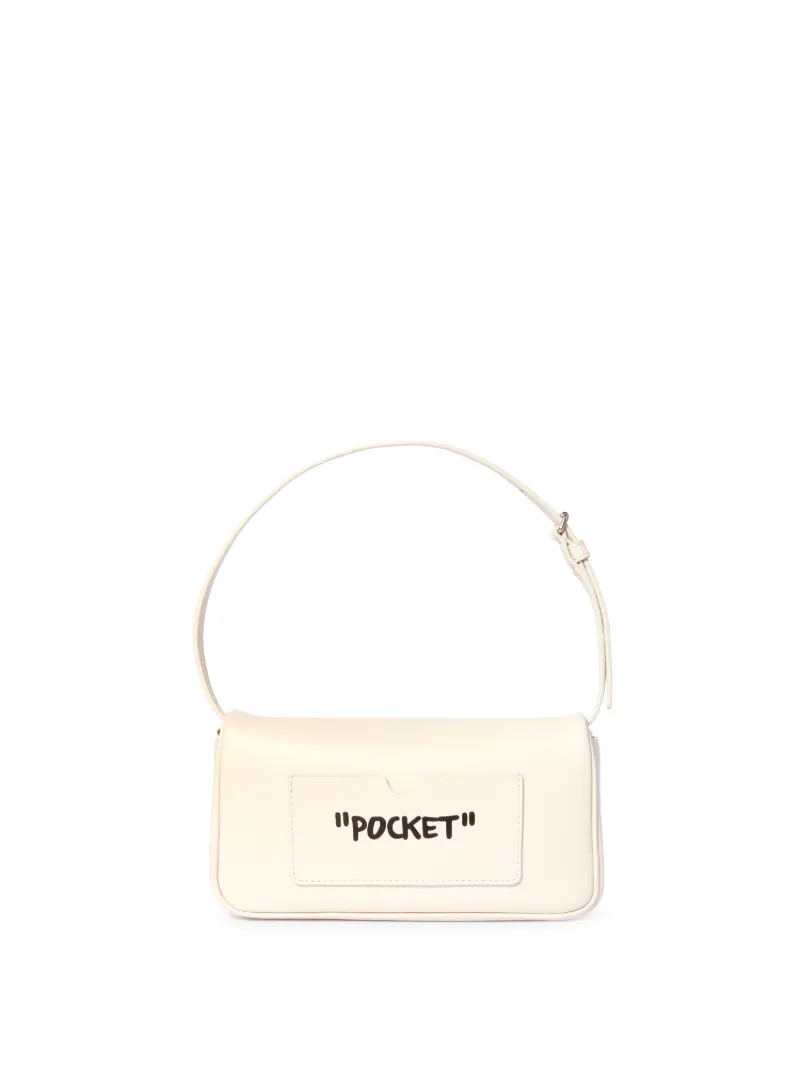 Off-white White Jitney 0.7 Quote Shoulder Bag