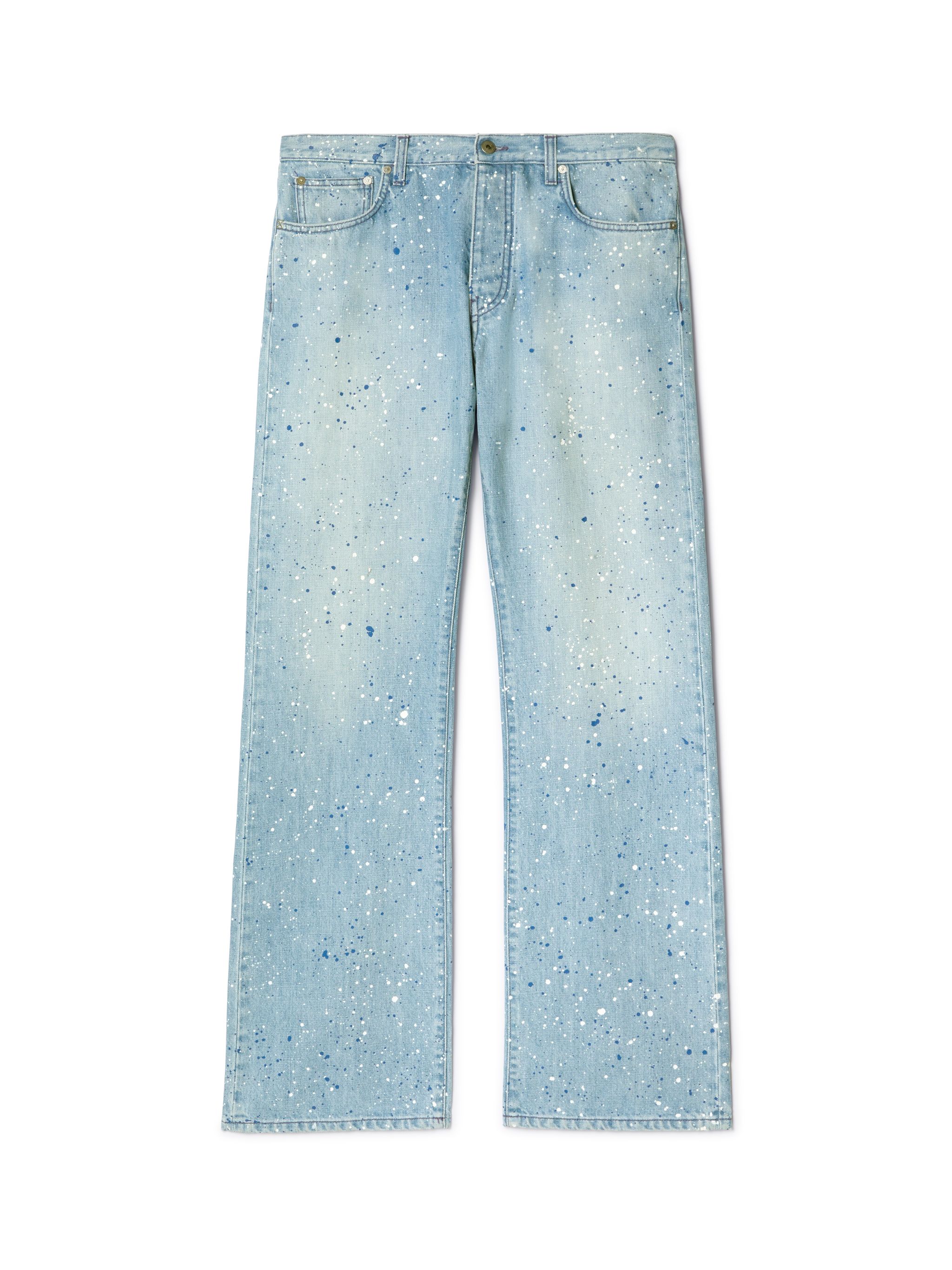 Off-white Paint Relaxed Jeans Navy Blue - Multicol In Blue