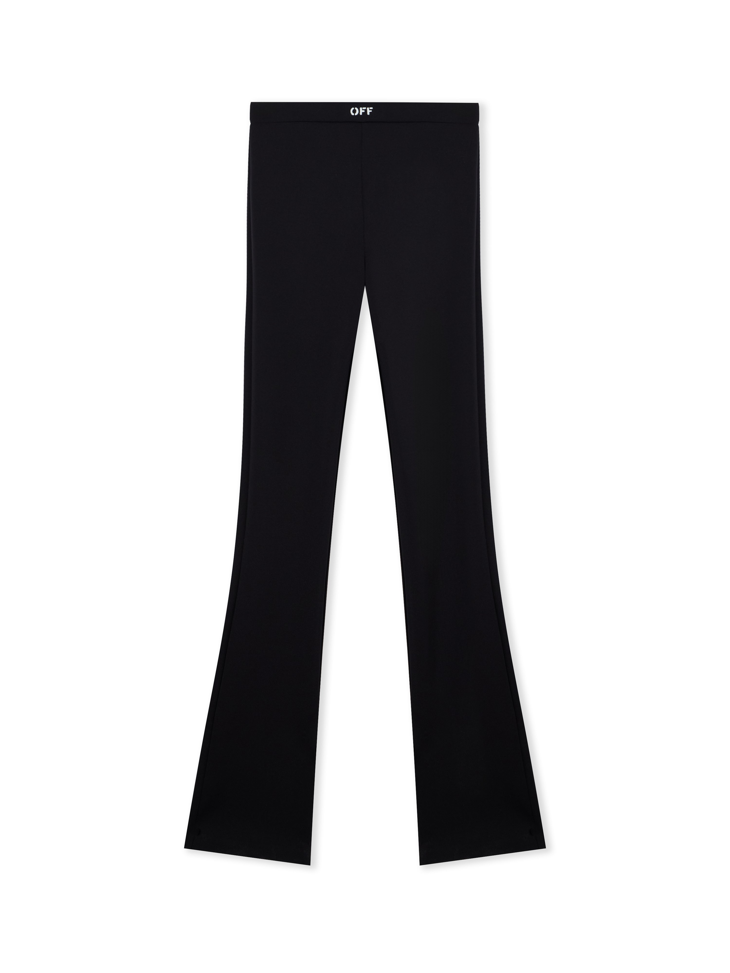 Off-white Off Stamp Sleek Split Leggings In Black-white