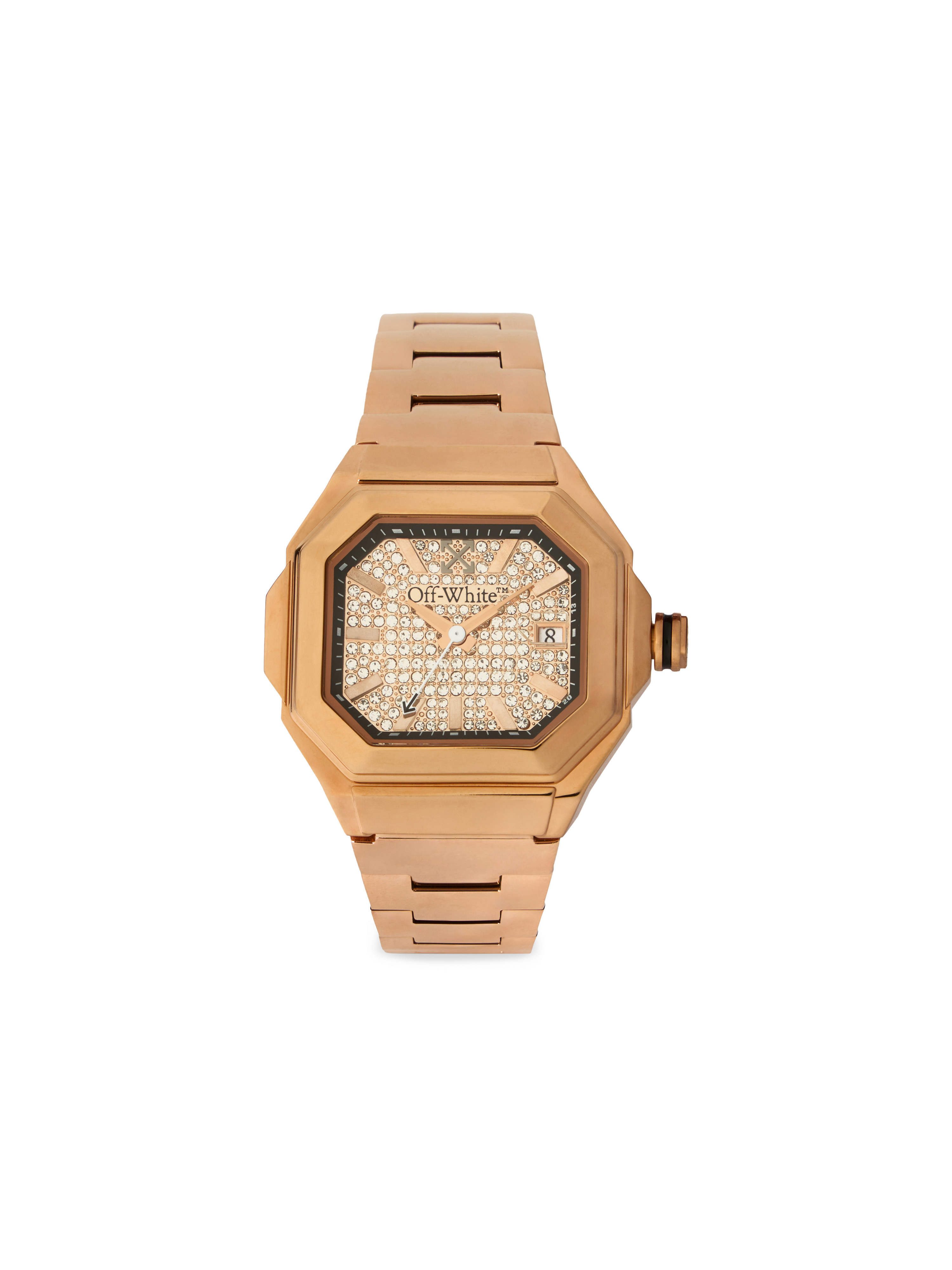 Off-white Shift Watch In Rose Gold