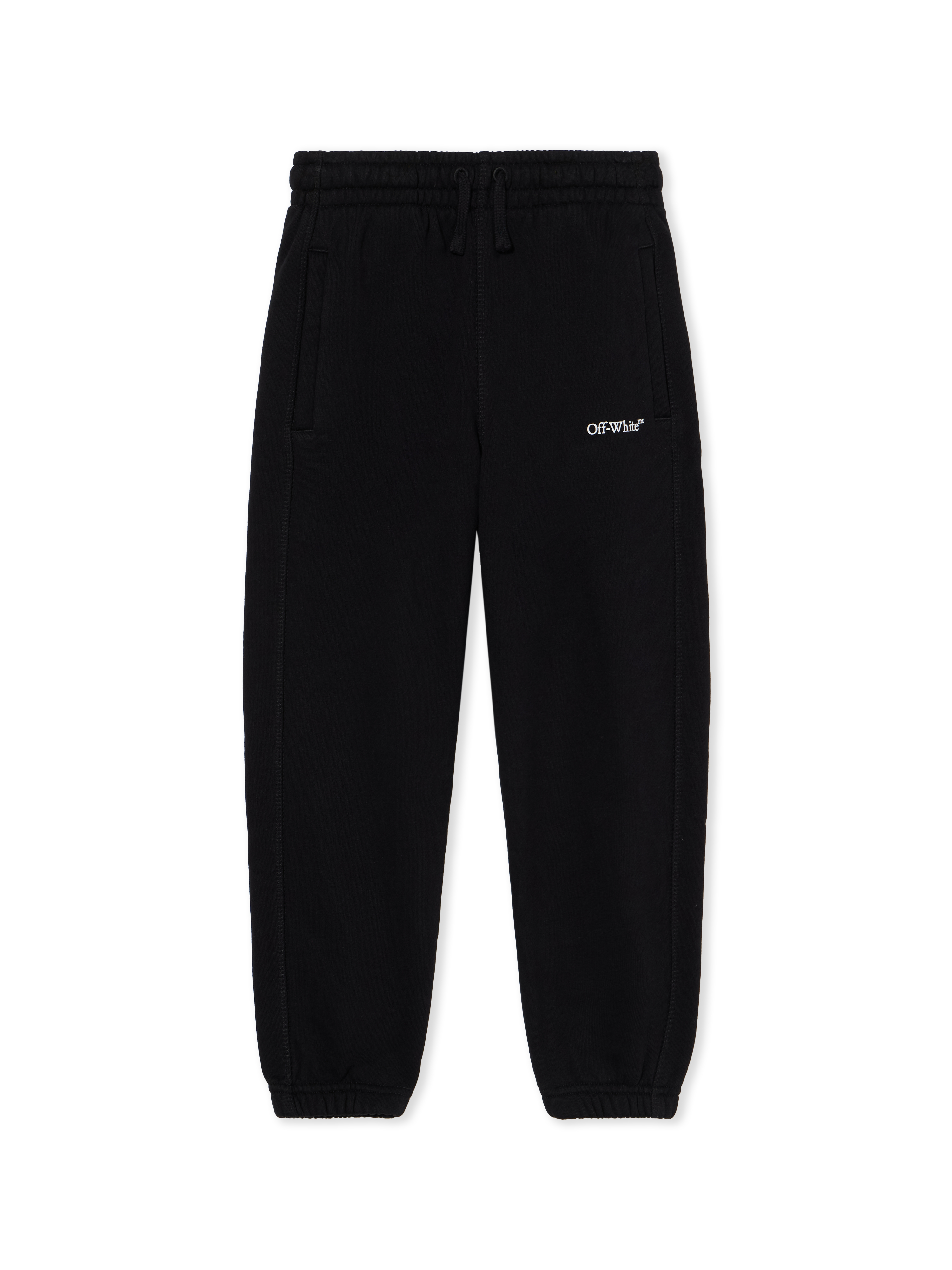 Off White Men's Black - White Bookish Diagonal Logo Sweatpants - Kids Clothing 6