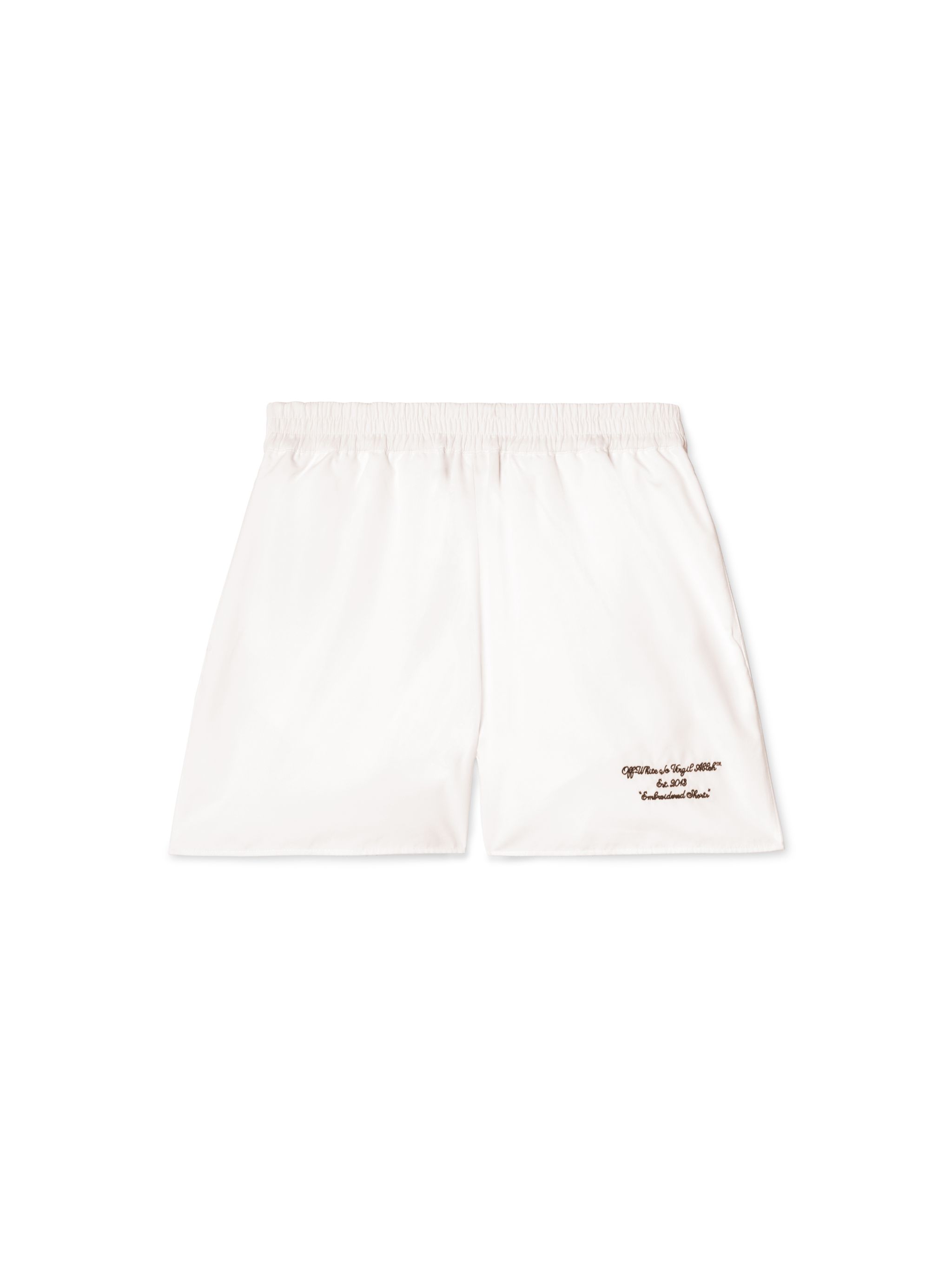 Off White Donna Bianco Off - Shorts Con Ricamo - Shorts - S - Immagine 2