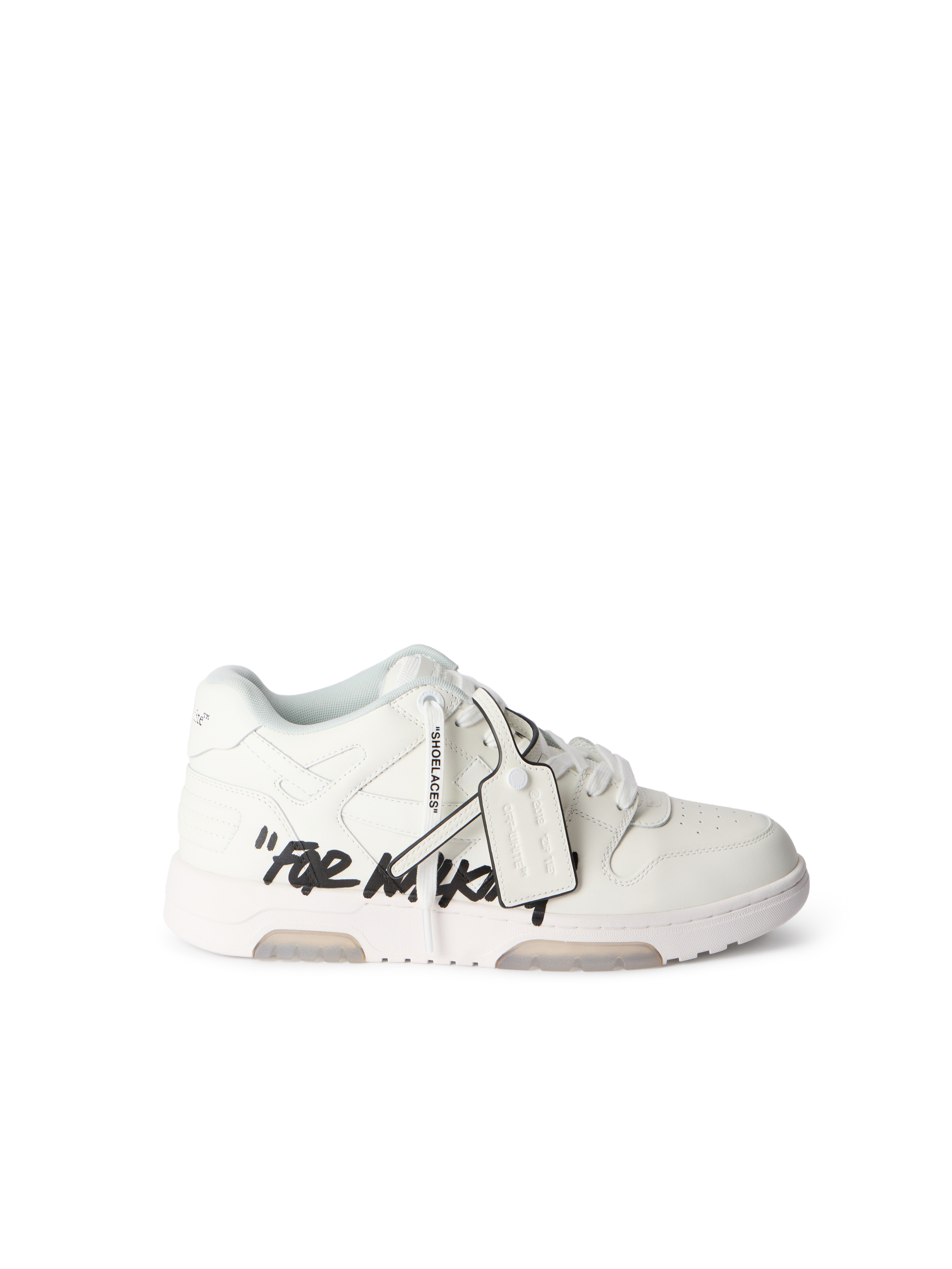 Off White Men's White/Black Off Out Of Office "For Walking" Sneakers - Sneakers 45