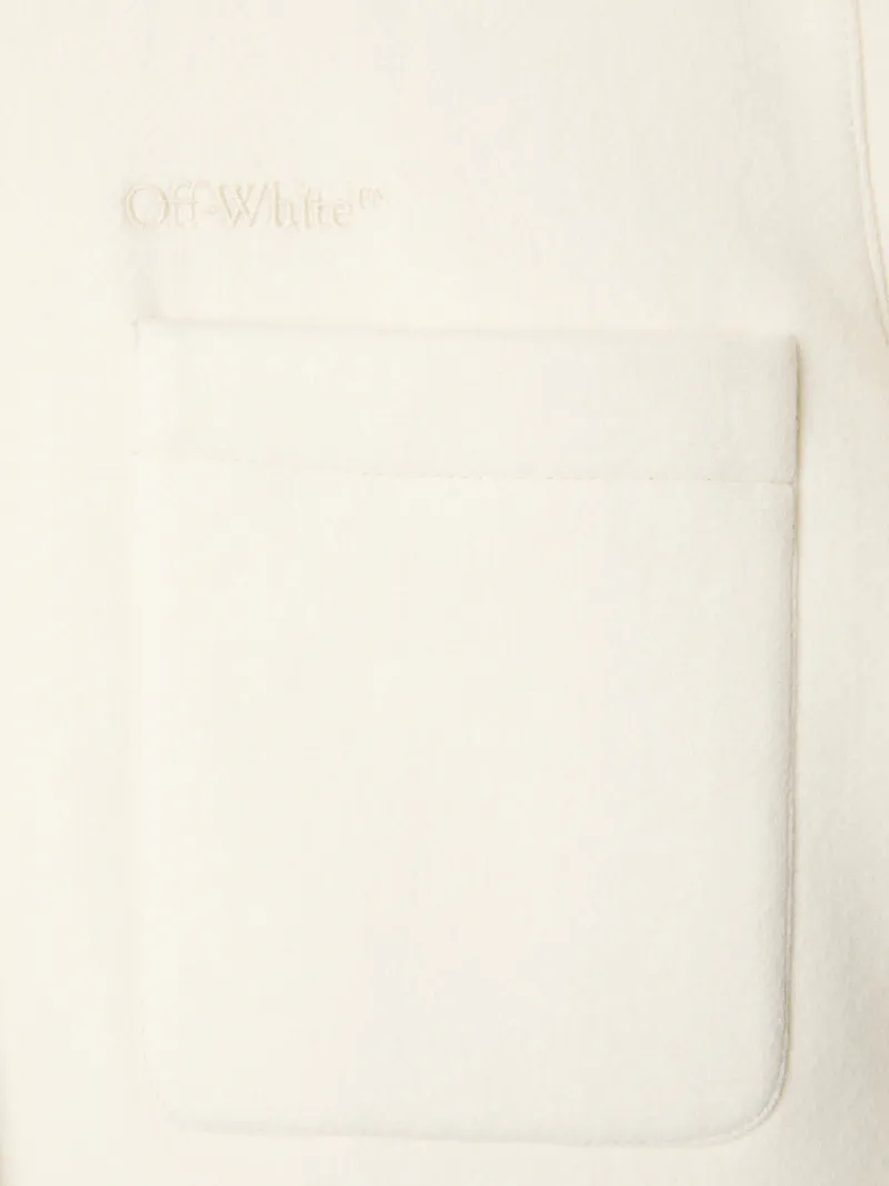 Off-white White Arrow Padded Overshirt In White