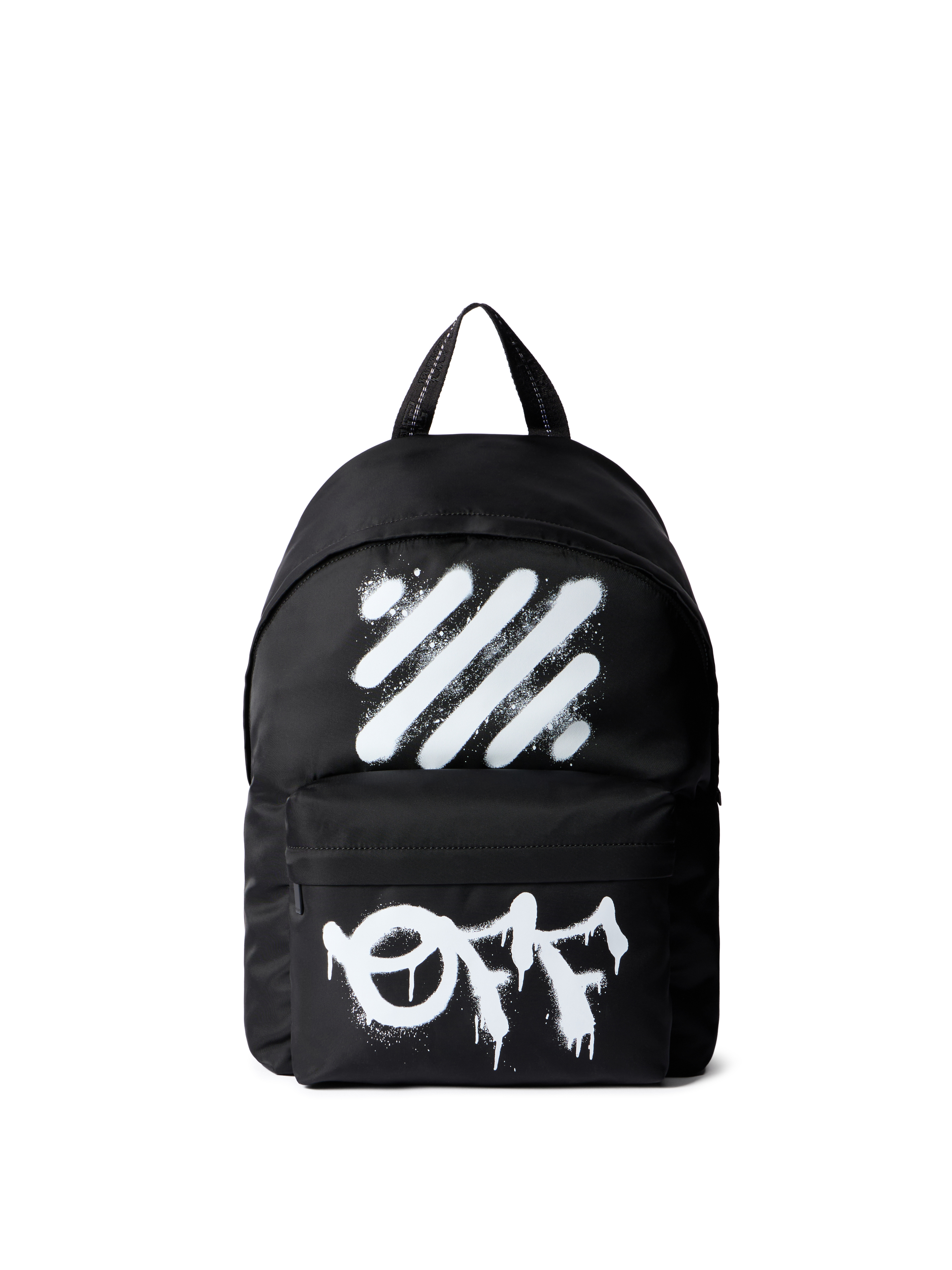  Off White Diagoonal Spray Backpack - Male  Black - White O/s 