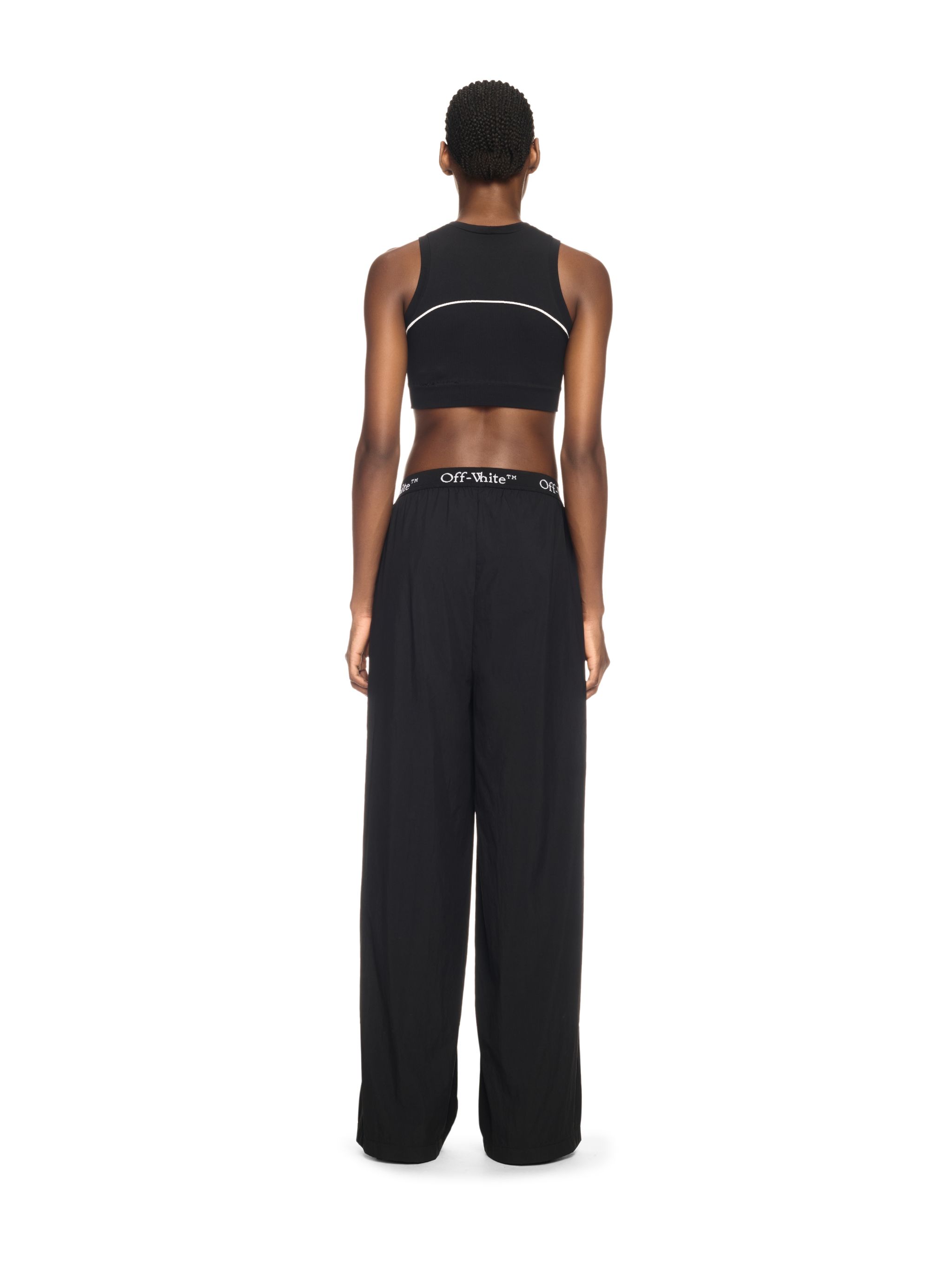 Off-white Jersey Seamless Crop Top In Black