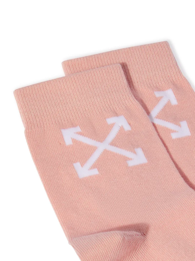 Off-white Arrow Mid-height Socks In Pink