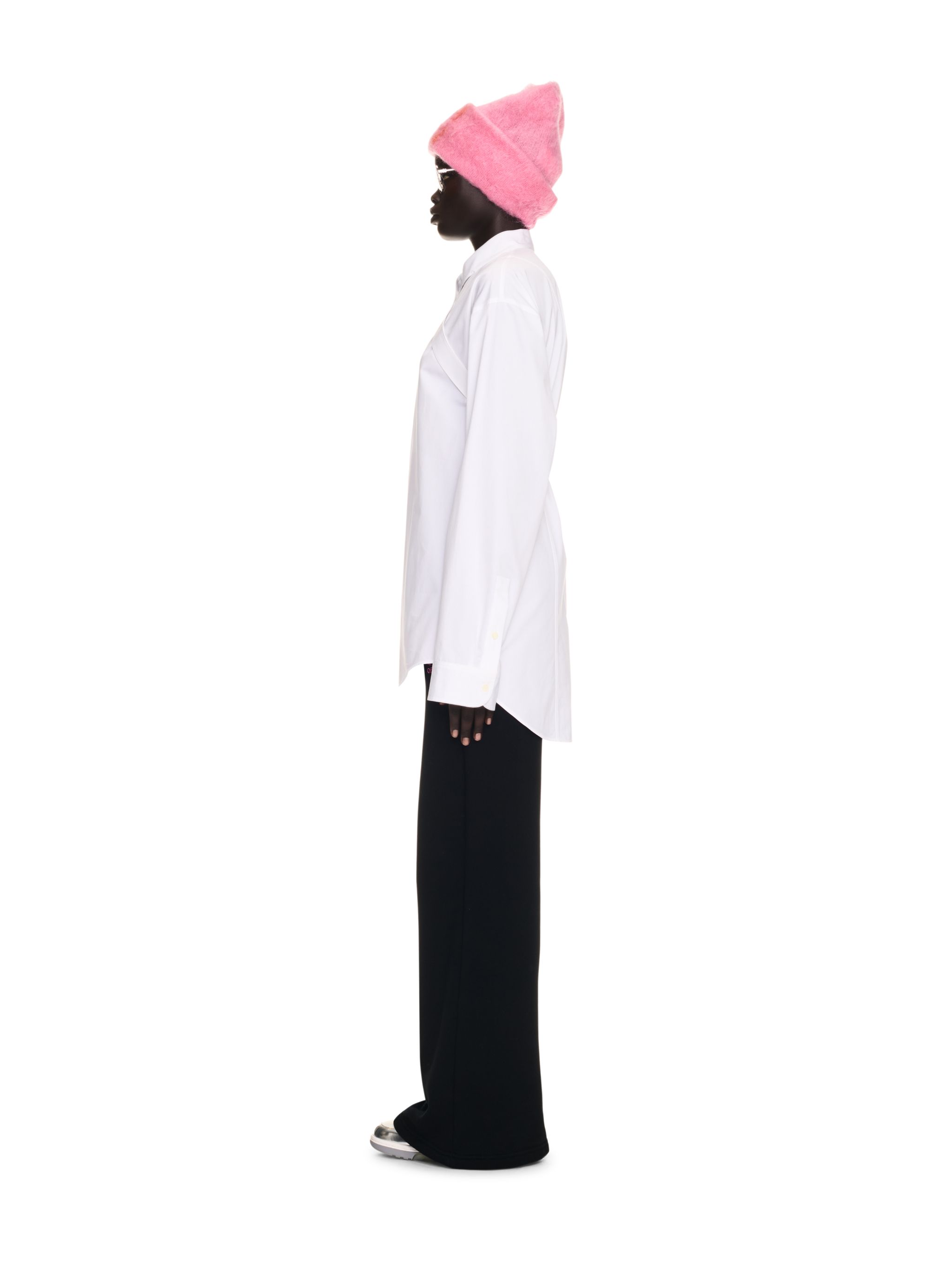 Off-white Poplin Cross Collar Shirt White White In White