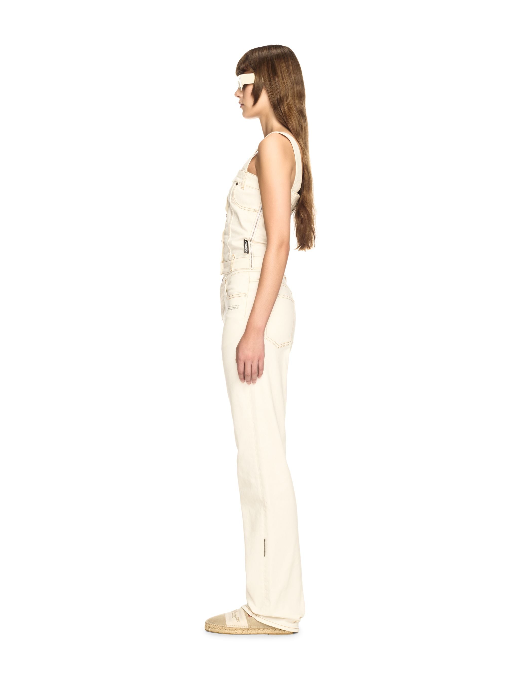  Off White Denim Susy 5pkt Pants - Female Sale Check Neutrals 25 