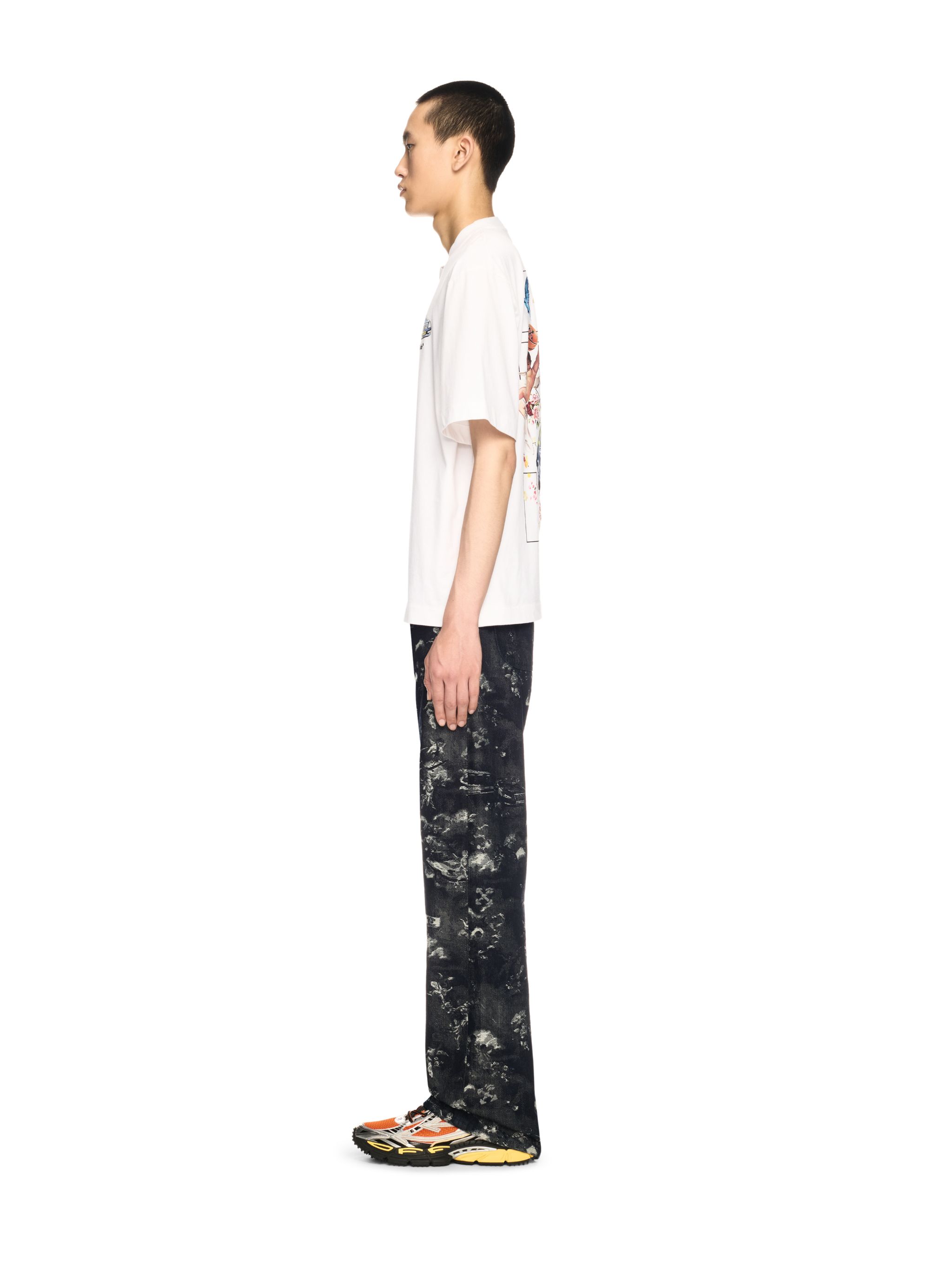  Off White Blue Jacquard Fresco Jeans - Male Sale Check Blue 32 
