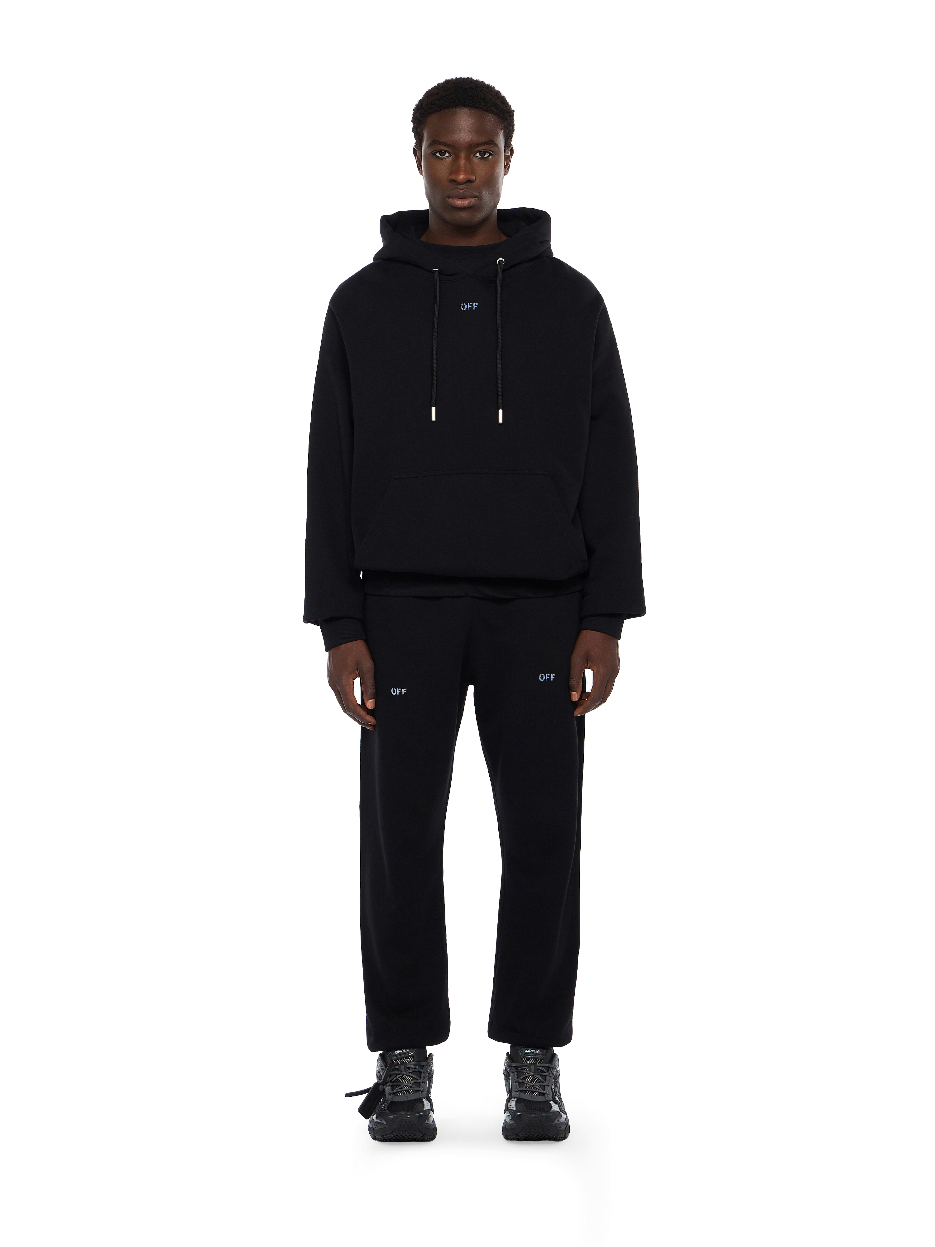 Stencil Arrow Skate Hoodie in BLACK - CLOUDY for Men | Off