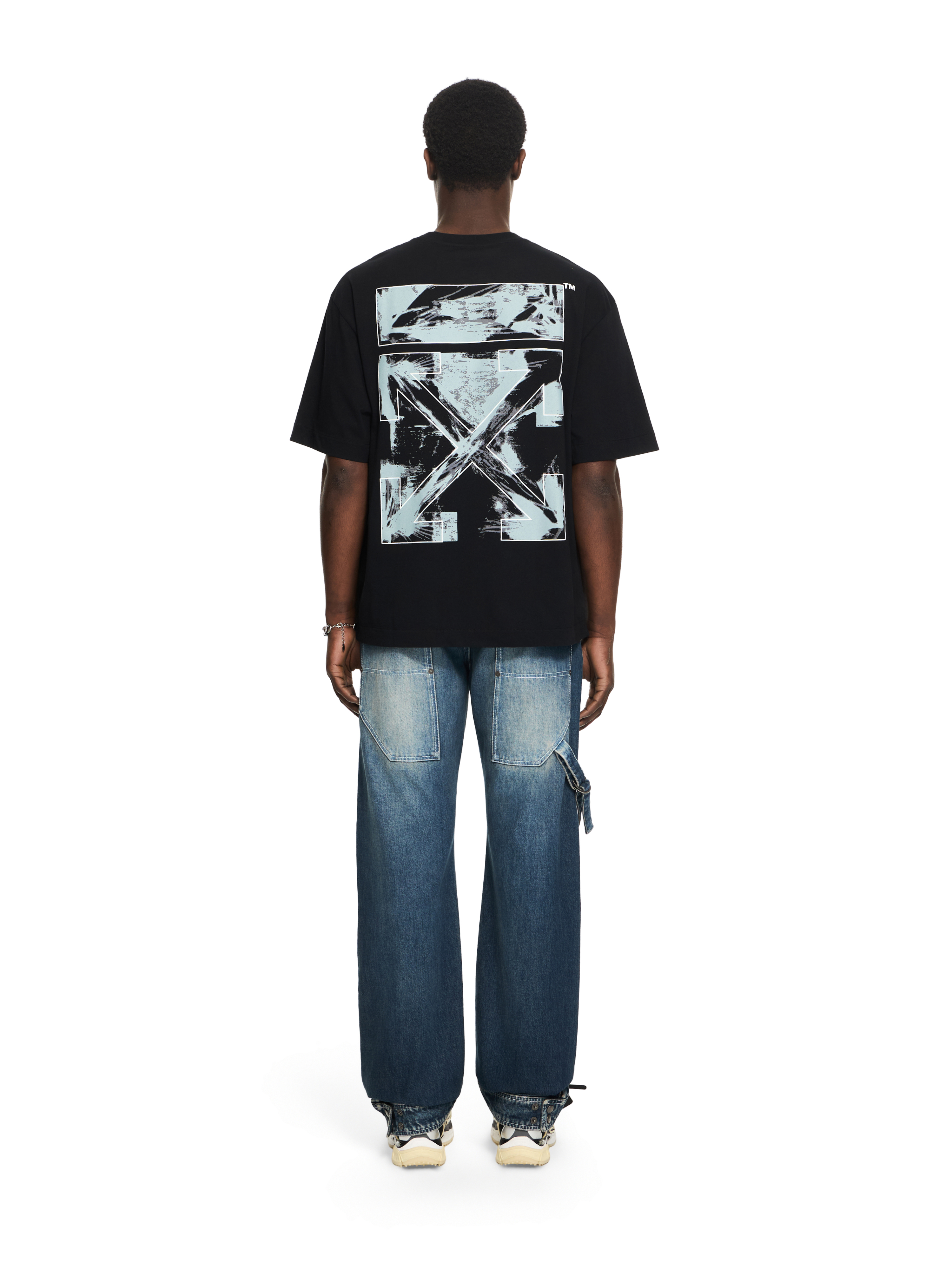 Off-white Men Black 3d Arrow Spray T-shirt, S Luxury T-shirts For Men Darveys