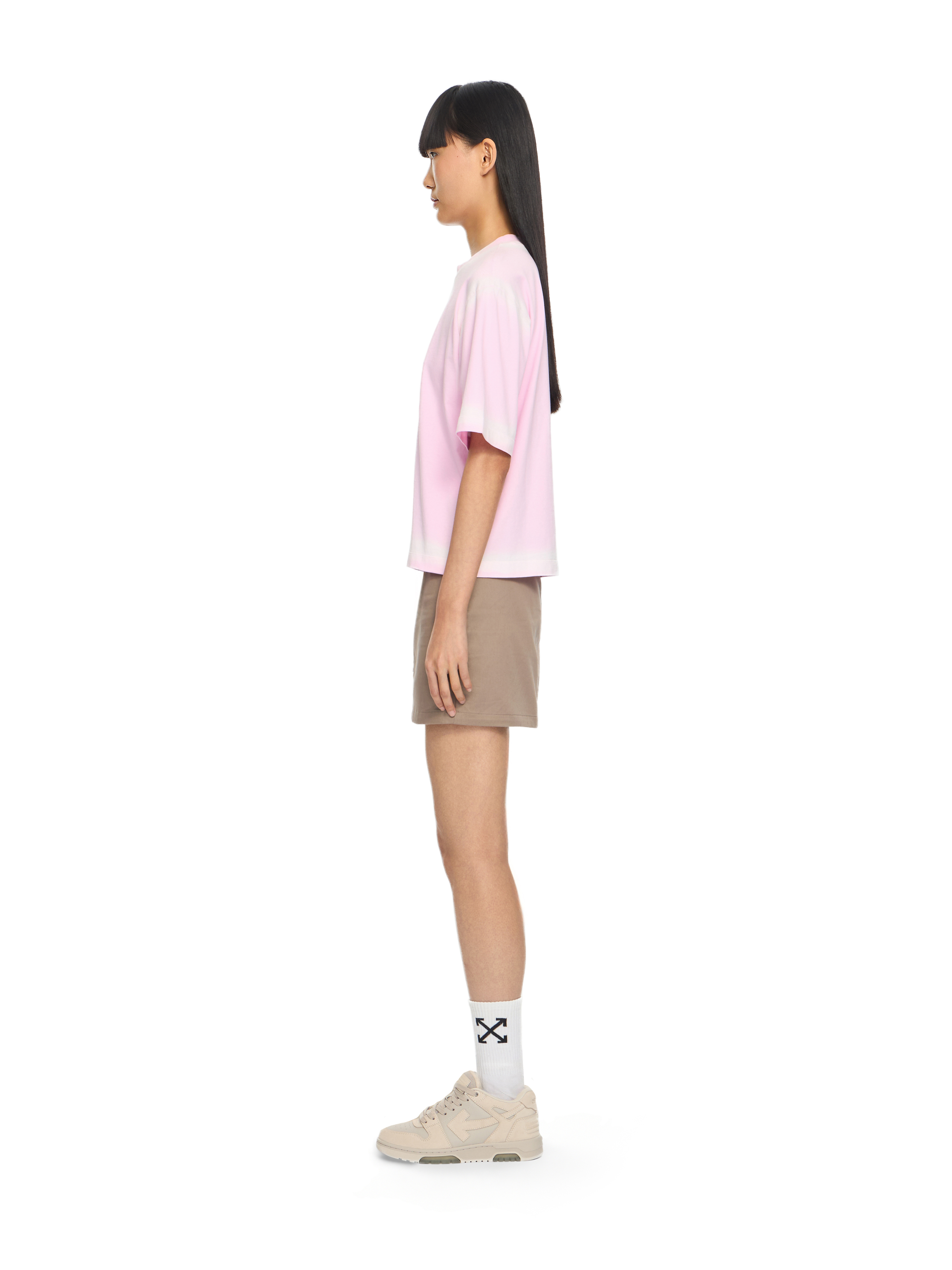  Off White Spray Off Stamp Boxy T-shirt - Female T-shirts Soft Pink-white L 