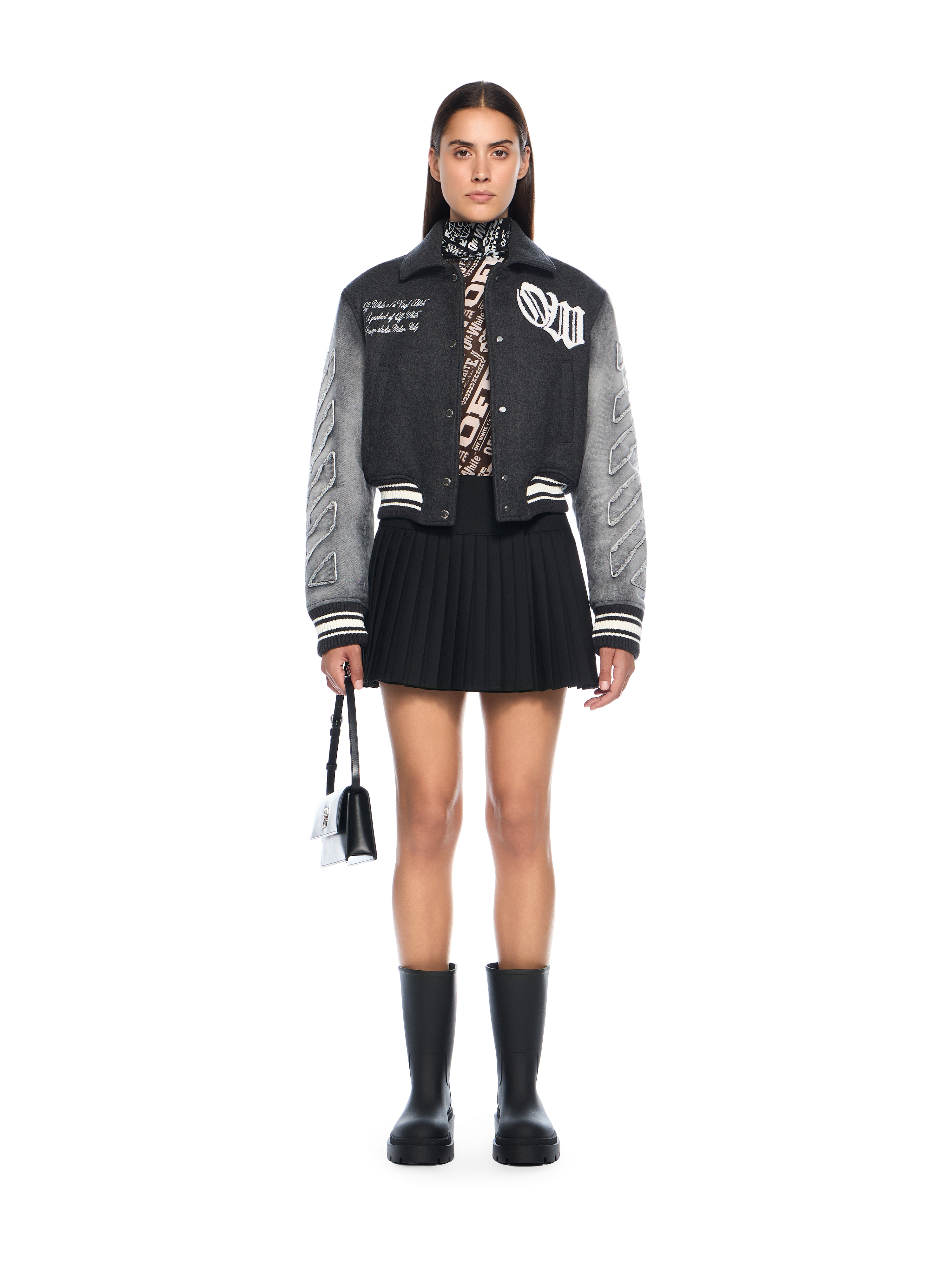 Off-White Big Bookish Logo Pleated Skirt