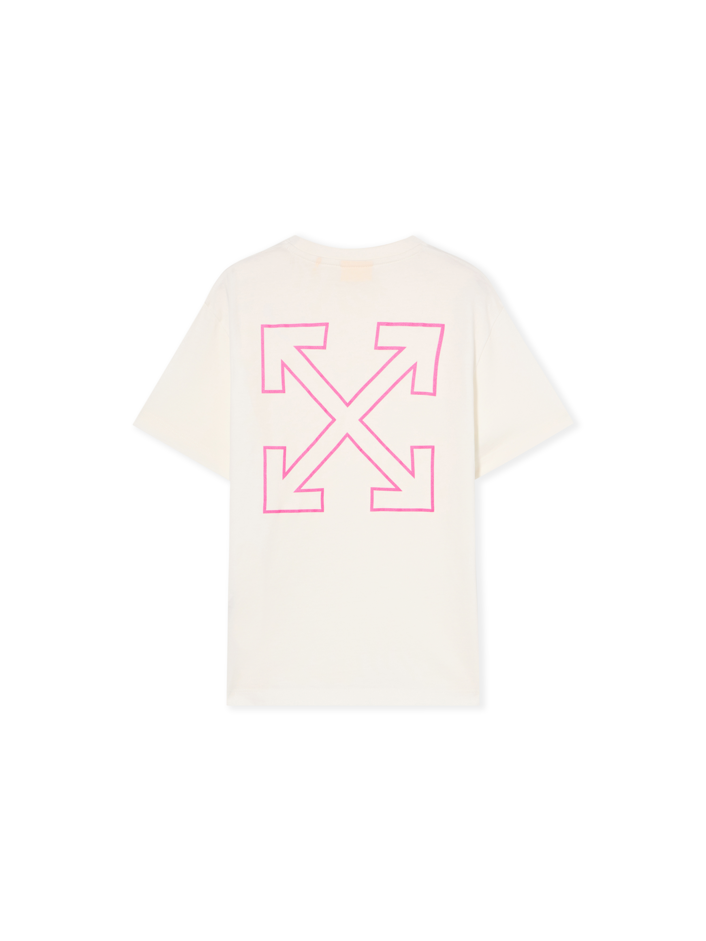 Off-white Arrow Outline Flock T-shirt In Neutral