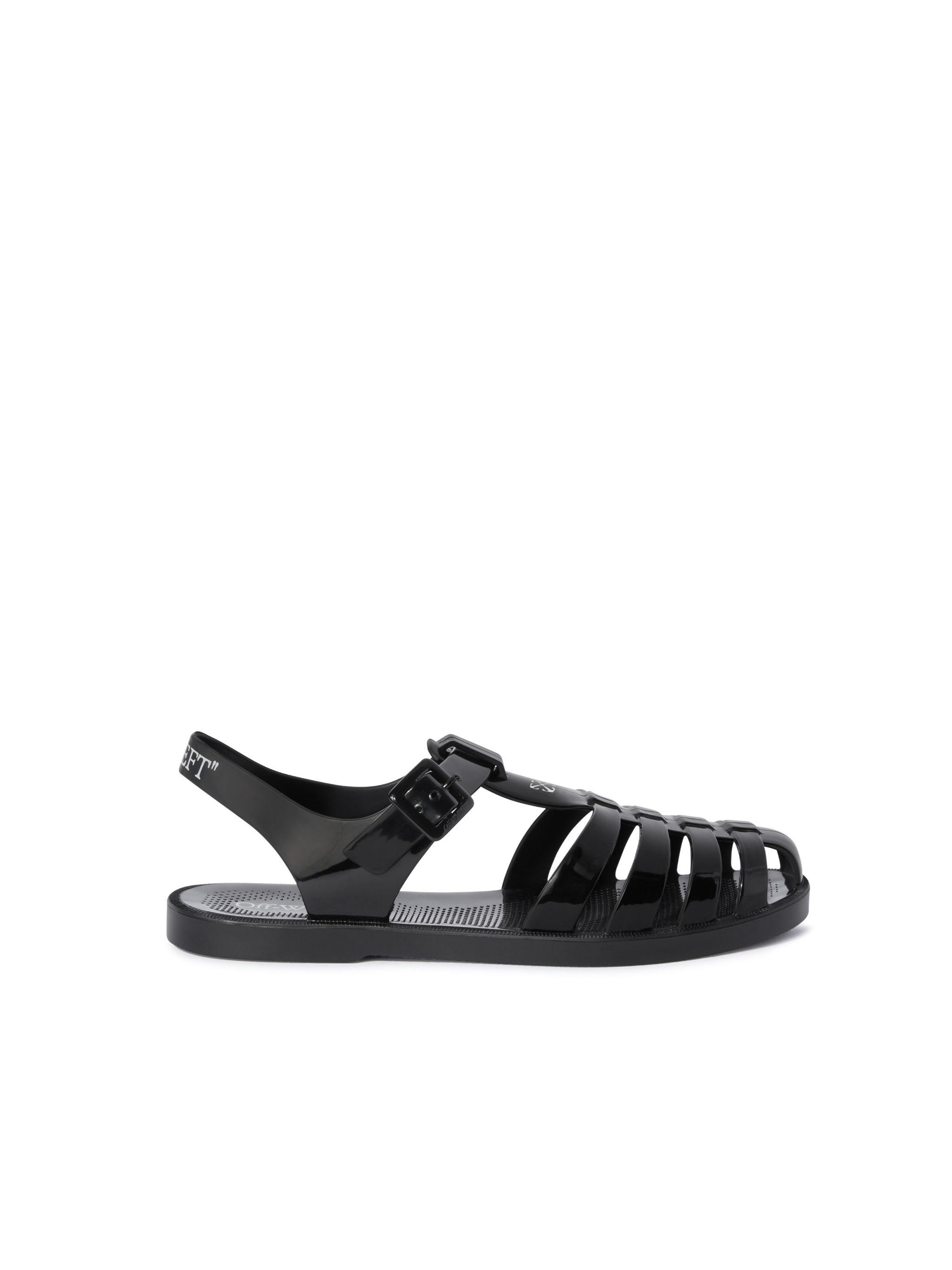 Off White Black Arrow Pvc Sandals - Female  Black 36 