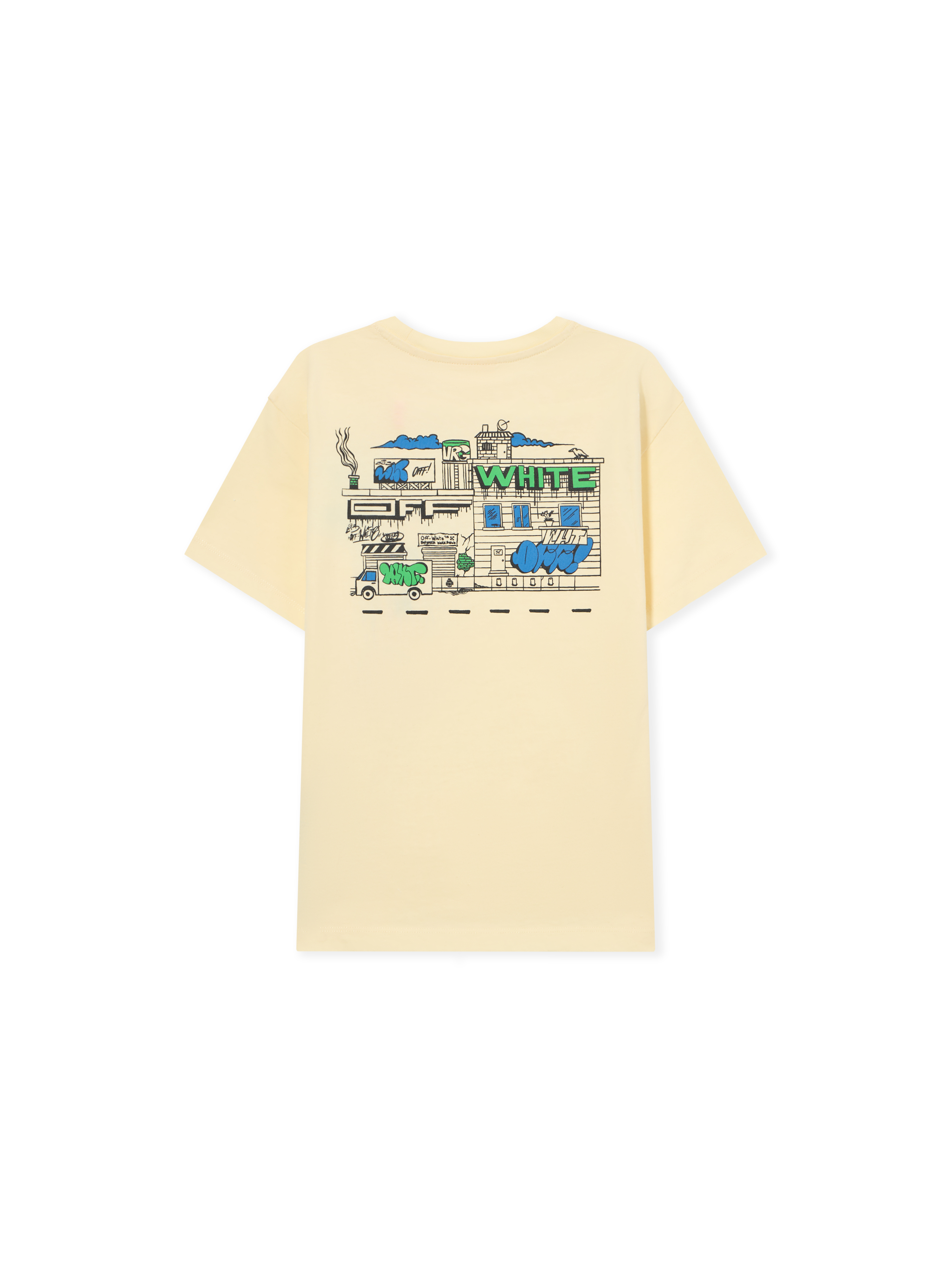 Off-white Graffiti T-shirt In Yellow